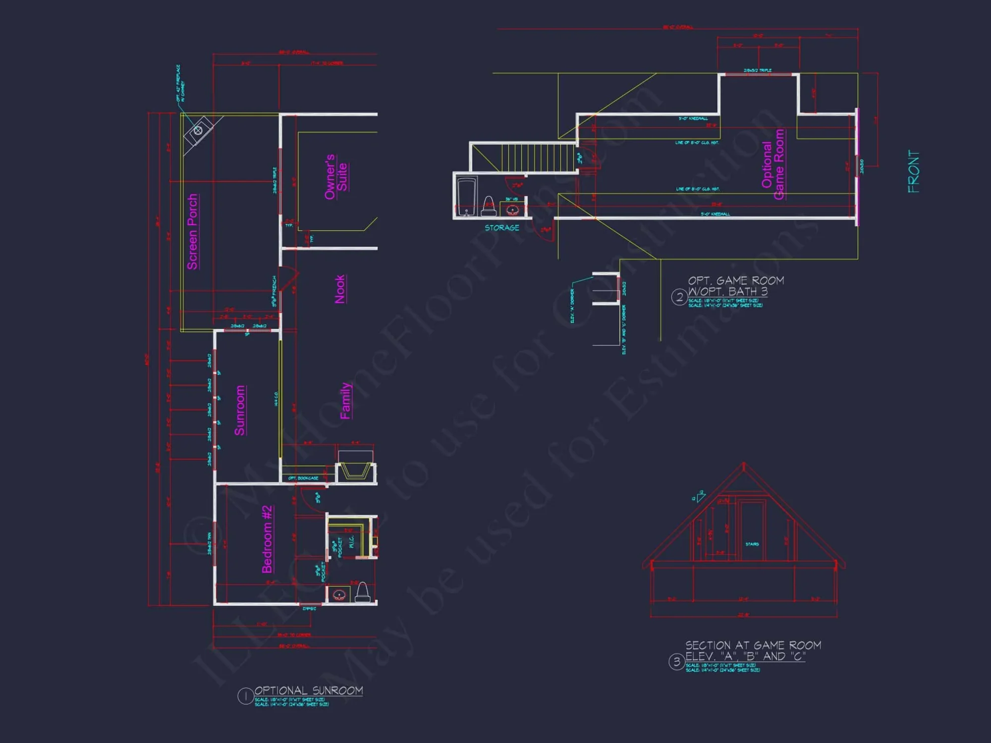 Modern 2-Story house Design with 3 Bedrooms and Garage – CAD Blueprint