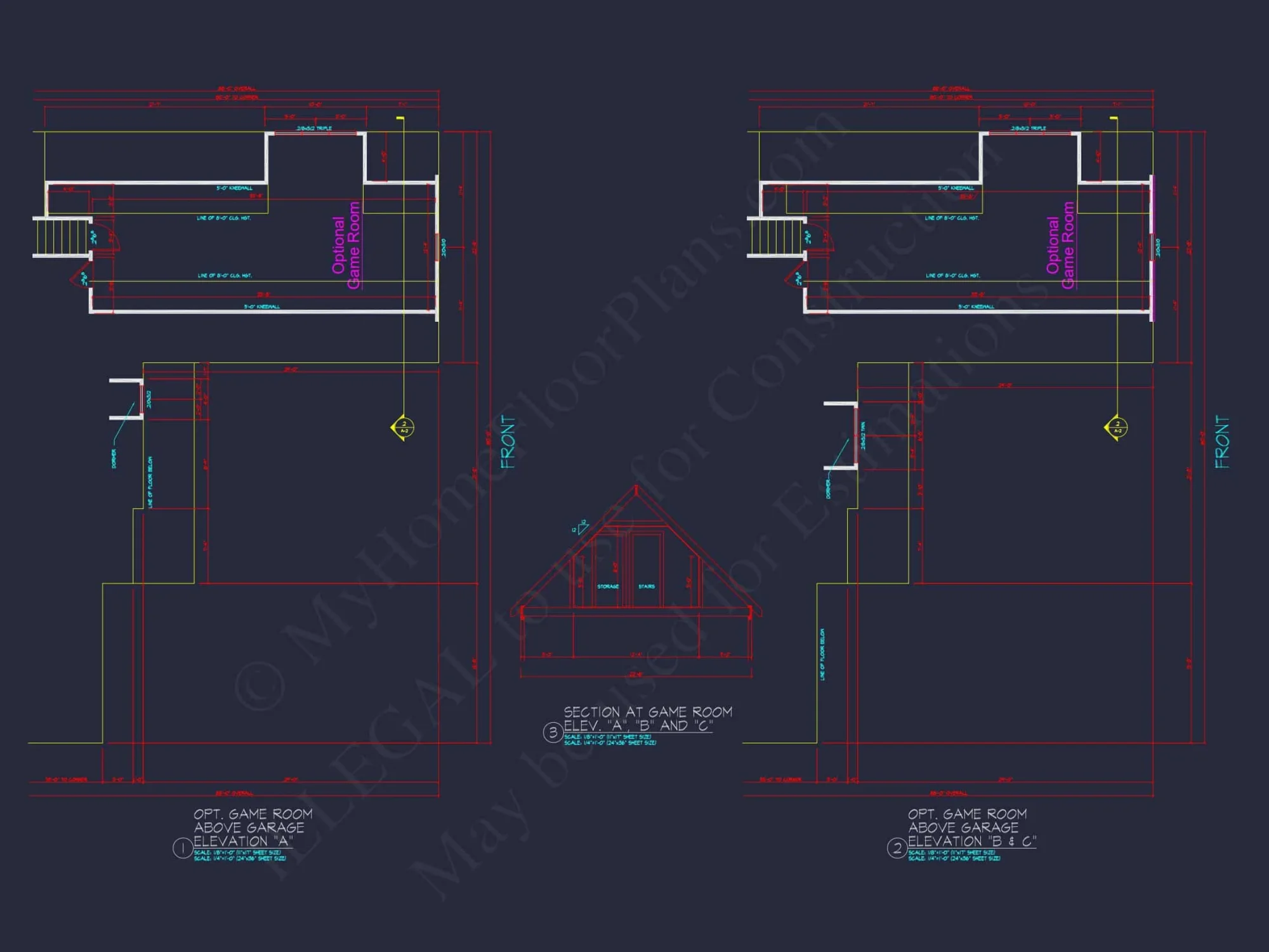 Modern 2-Story house Design with 3 Bedrooms and Garage – CAD Blueprint