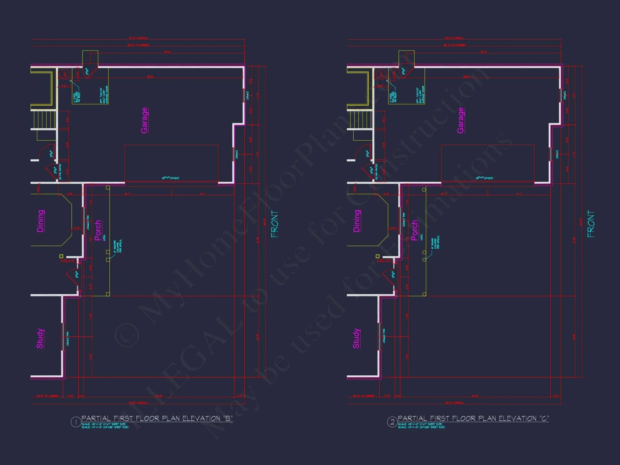 Modern 2-Story house Design with 3 Bedrooms and Garage – CAD Blueprint
