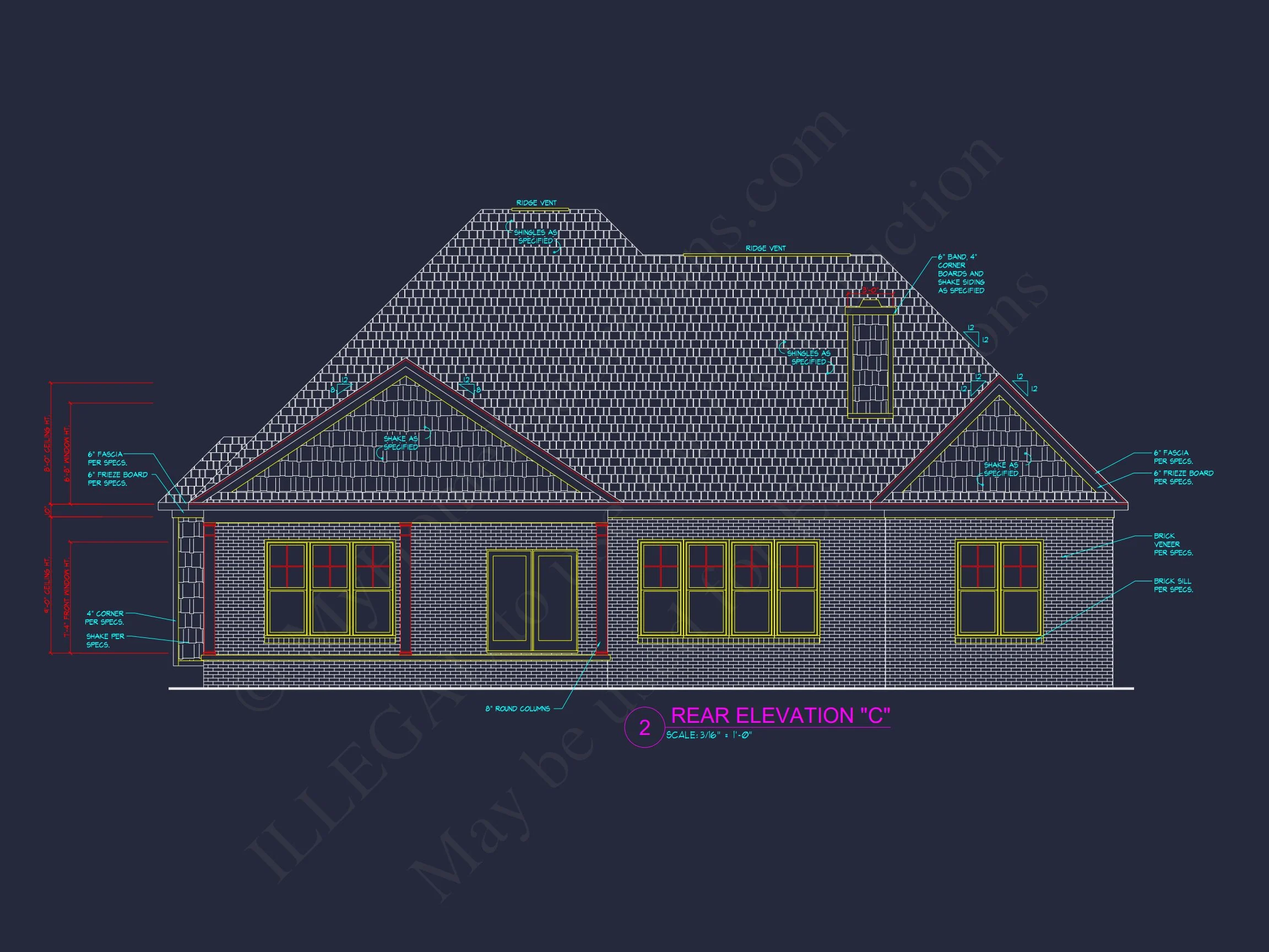 8-1319 HOUSE PLAN - Modern 2-Story House Design with 3 Bedrooms and Garage – CAD Blueprint 13 Modern 2-Story house Design with 3 Bedrooms and Garage – CAD Blueprint