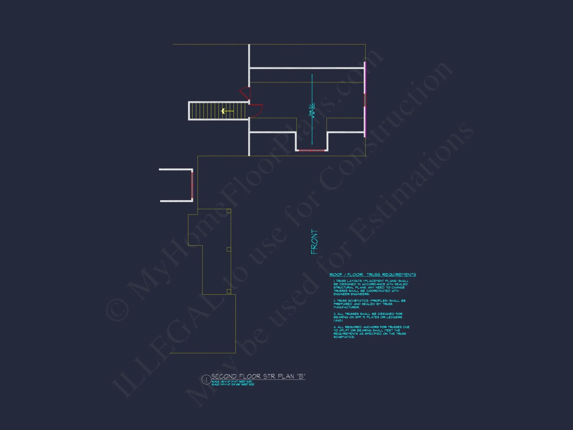 Traditional 2-Story house Plan
