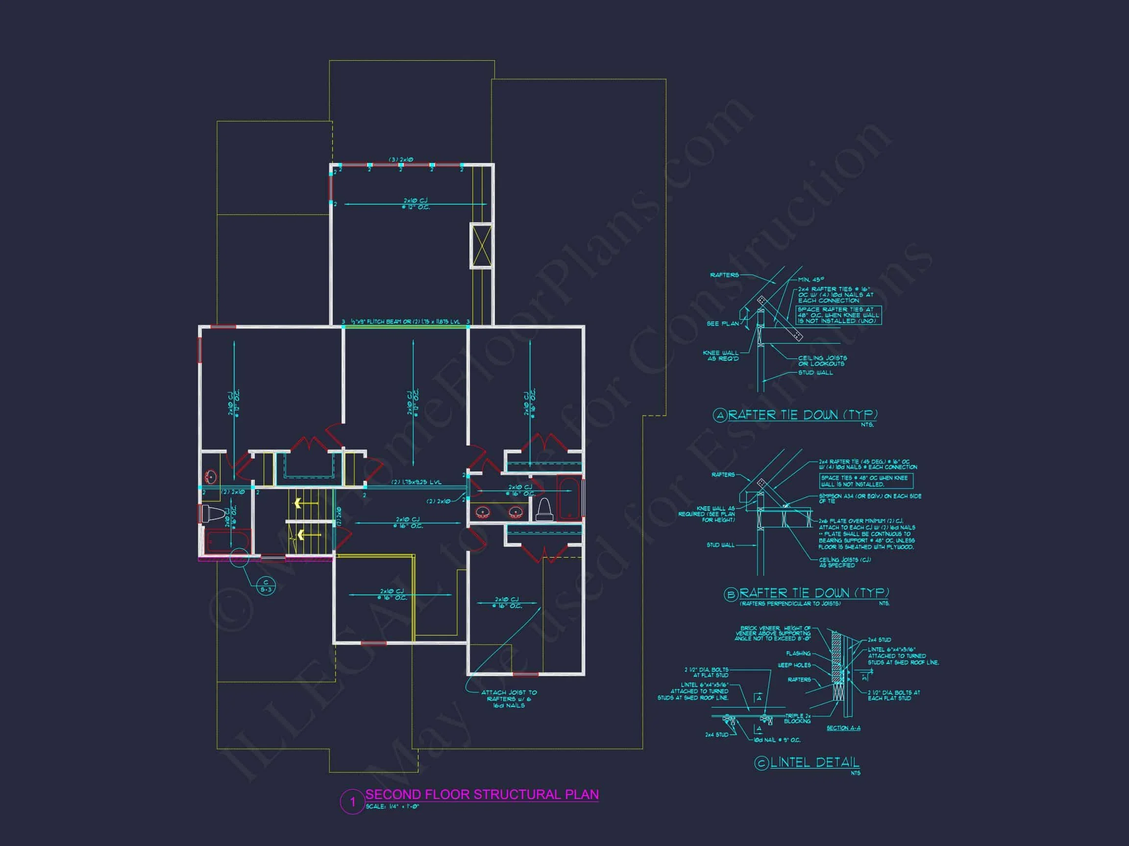 8-1317 HOUSE PLAN - 2-story house plan with 3,470 heated sq. ft. 17 Two-Story 4 Bedroom house Plan with Open Floor Designs