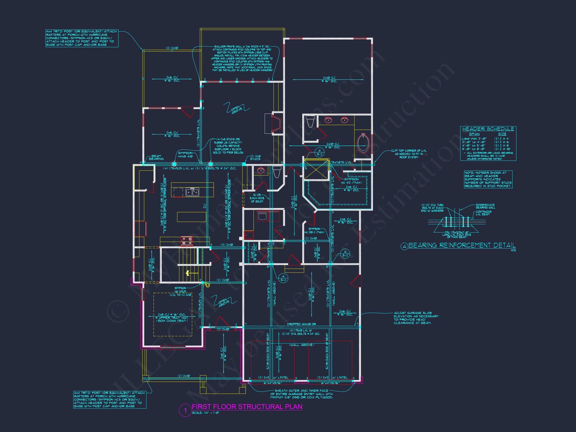 8-1317 HOUSE PLAN - 2-story house plan with 3,470 heated sq. ft. 14 Two-Story 4 Bedroom house Plan with Open Floor Designs