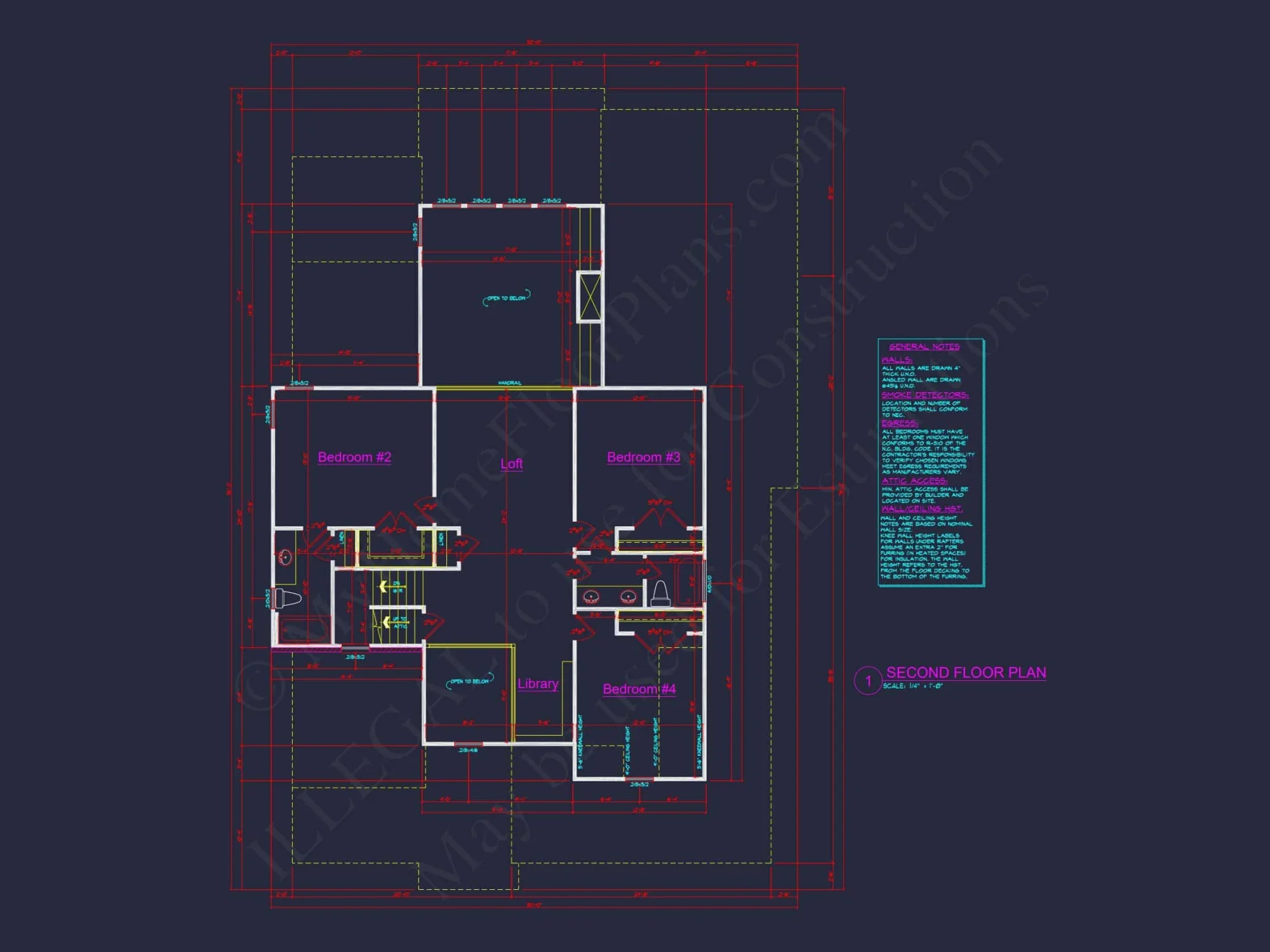 Two-Story 4 Bedroom house Plan with Open Floor Designs