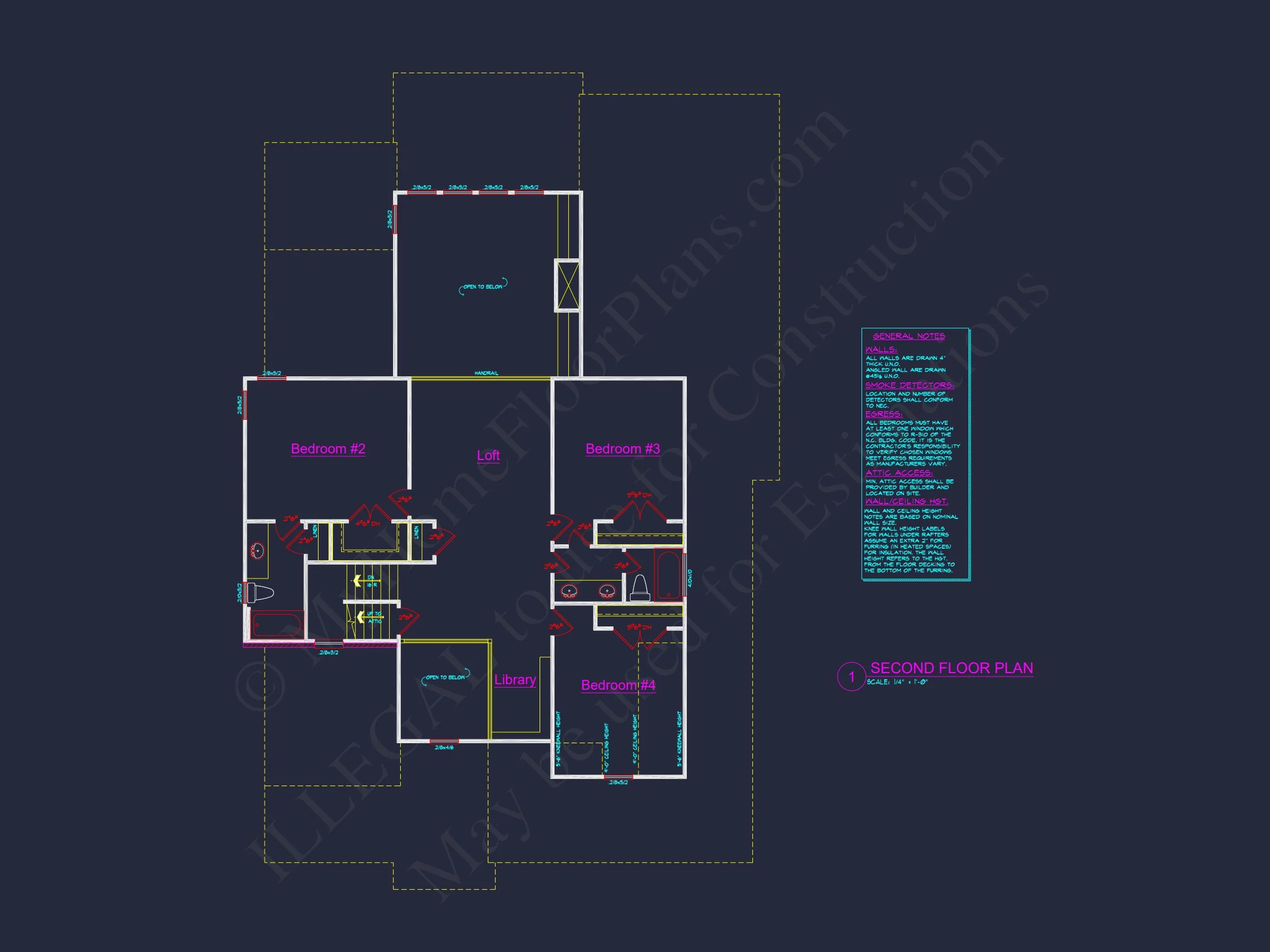 8-1317 HOUSE PLAN - 2-story house plan with 3,470 heated sq. ft. 11 Two-Story 4 Bedroom house Plan with Open Floor Designs