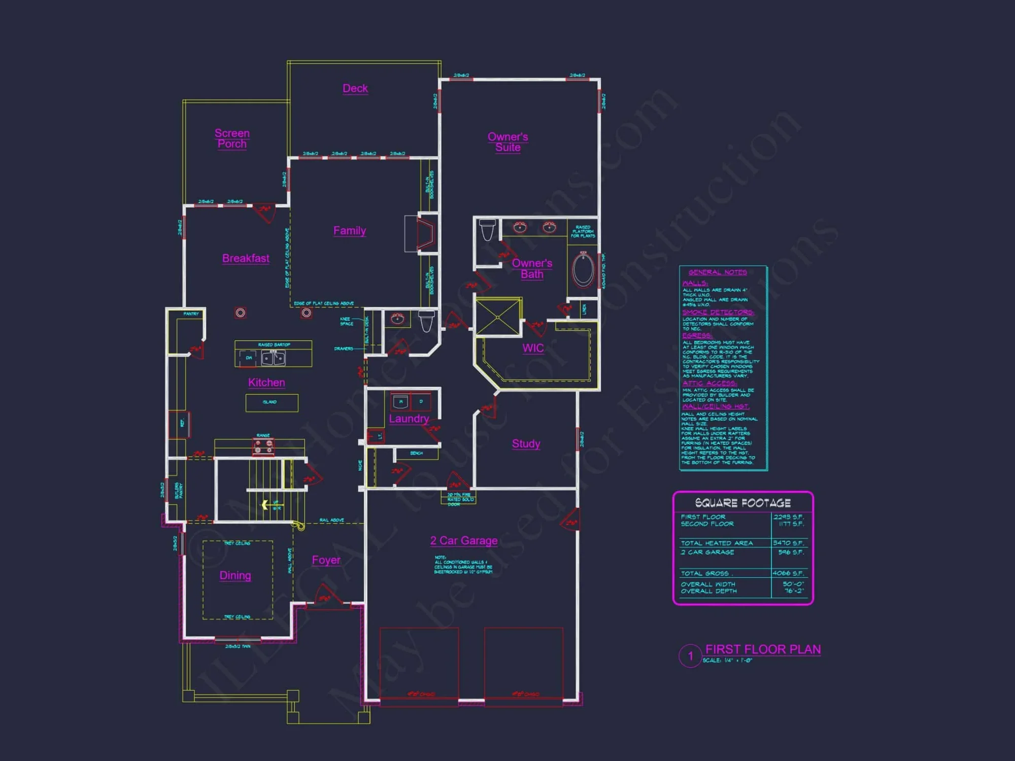Two-Story 4 Bedroom house Plan with Open Floor Designs