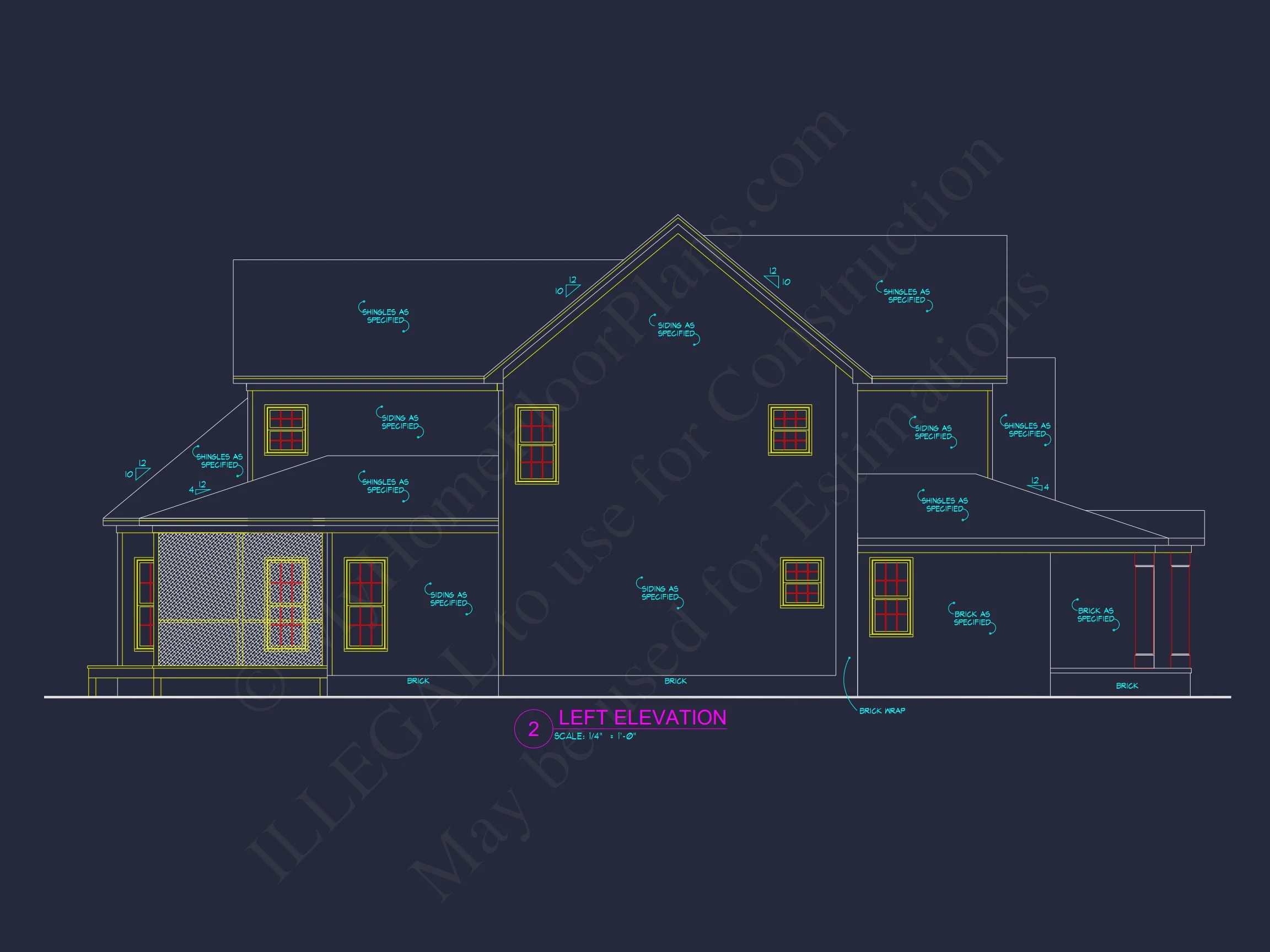 8-1317 HOUSE PLAN - 2-story house plan with 3,470 heated sq. ft. 5 Two-Story 4 Bedroom house Plan with Open Floor Designs