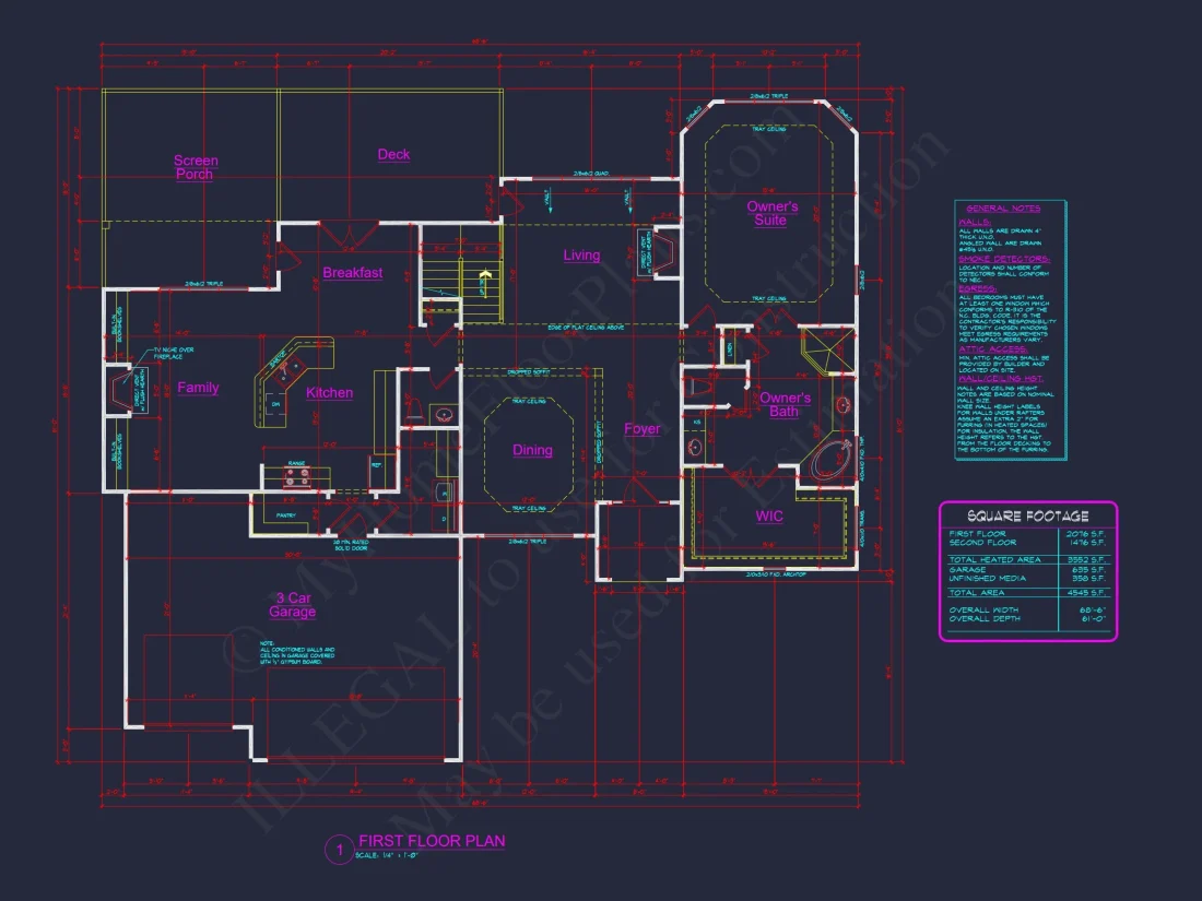 Stunning 2-Story house Plan with 4 Bedrooms & 3-Car Garage