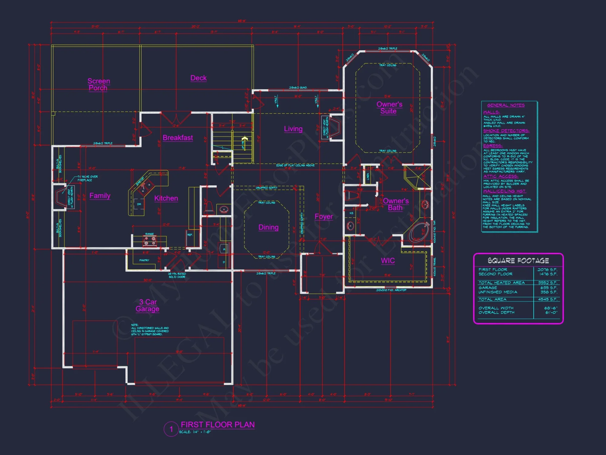 Stunning 2-Story house Plan with 4 Bedrooms & 3-Car Garage
