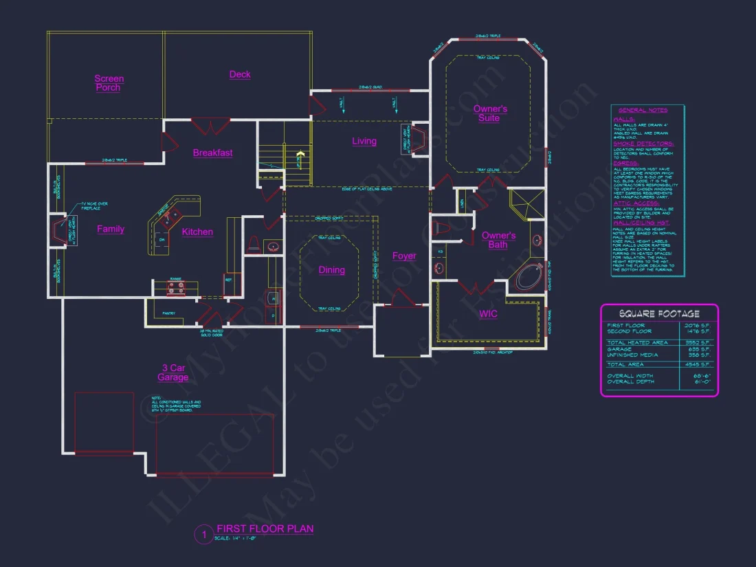 Stunning 2-Story house Plan with 4 Bedrooms & 3-Car Garage