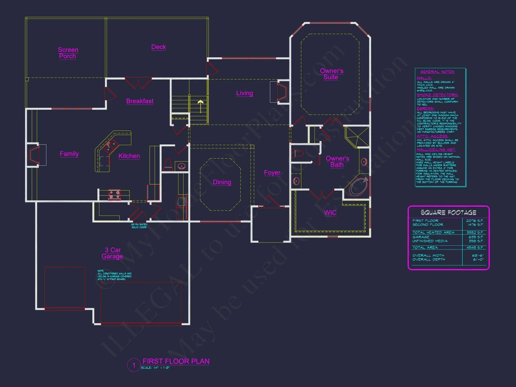 Stunning 2-Story house Plan with 4 Bedrooms & 3-Car Garage