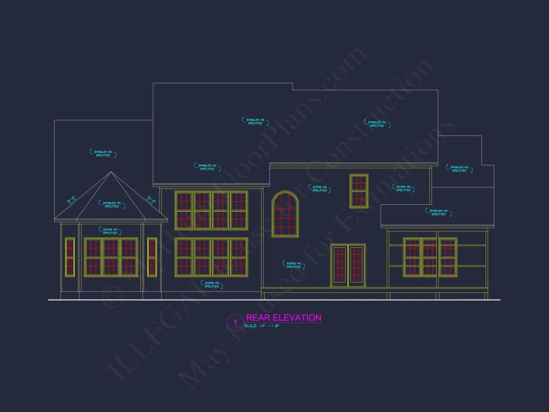 Stunning 2-Story house Plan with 4 Bedrooms & 3-Car Garage