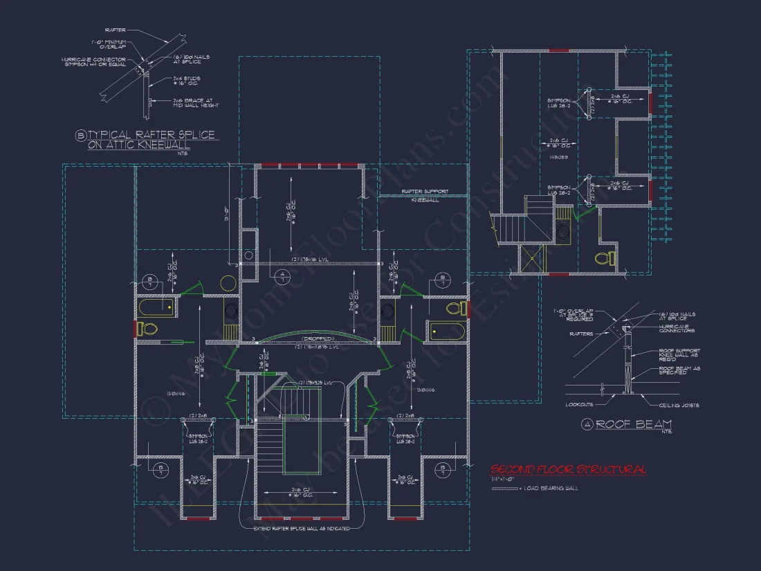 "An elegant 2-story colonial-style house plan with CAD designs"