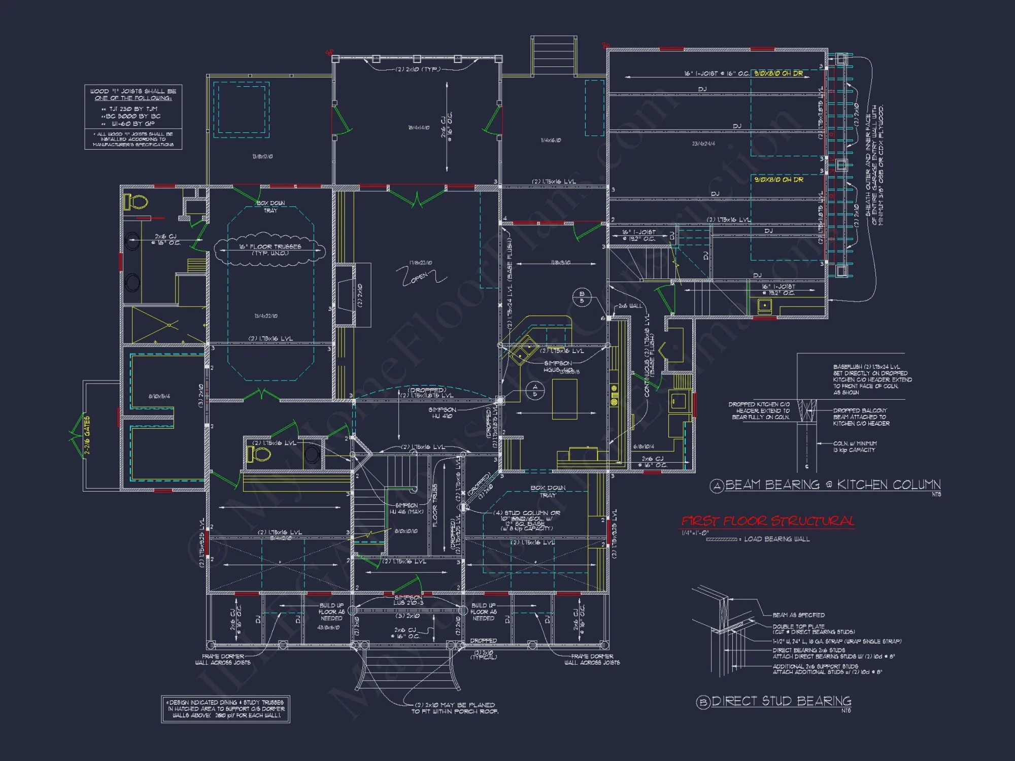 "Colonial style 2-story elegant house plan with CAD designs"
