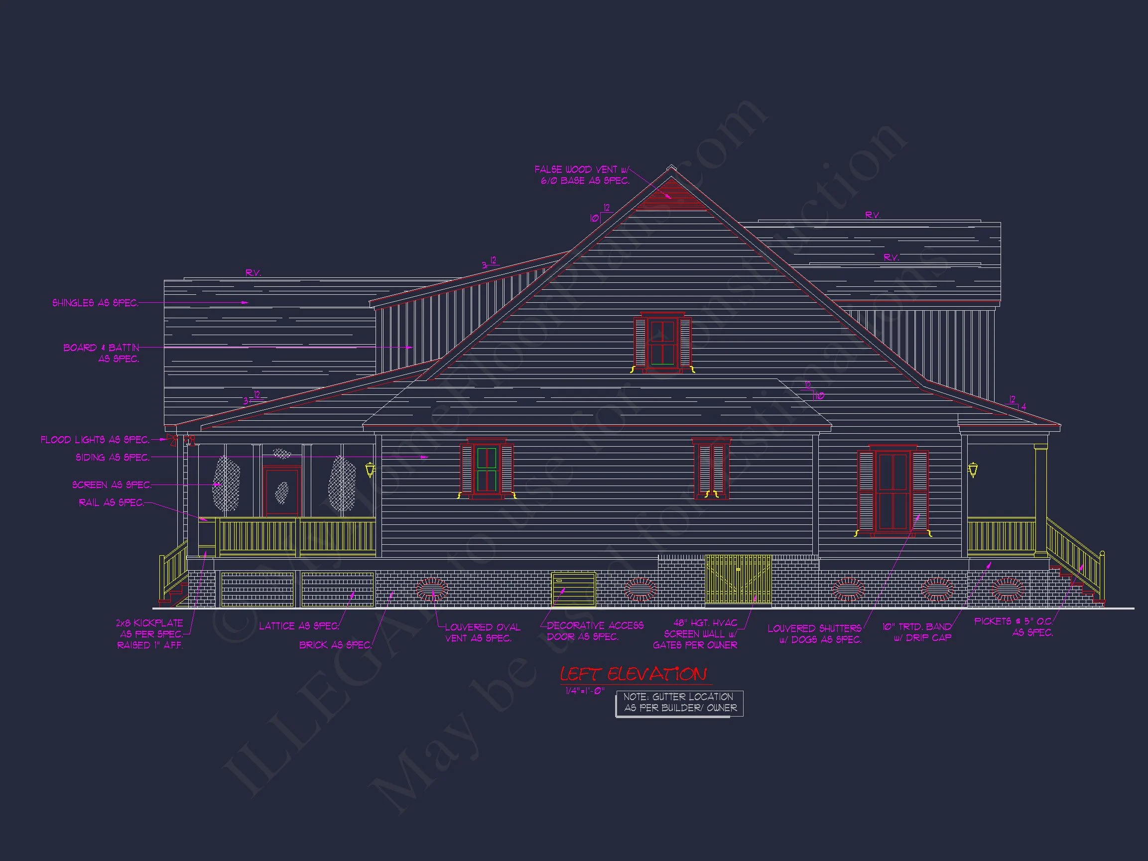 "Two-story elegant colonial style house plan with CAD designs"