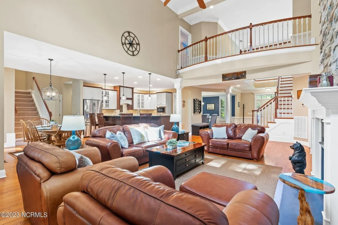 "Image of an elegant 2-story Colonial style house plan with detailed CAD designs"