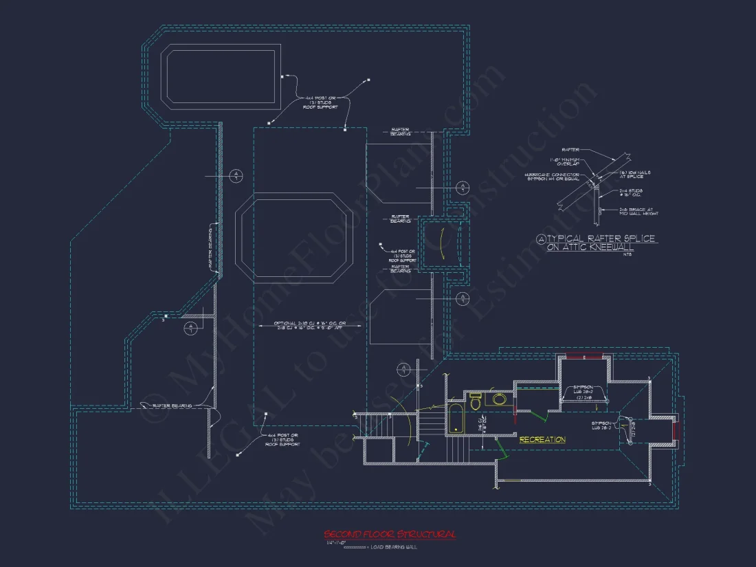 Traditional house Plan with 2 Floors & Spacious Floor Plan