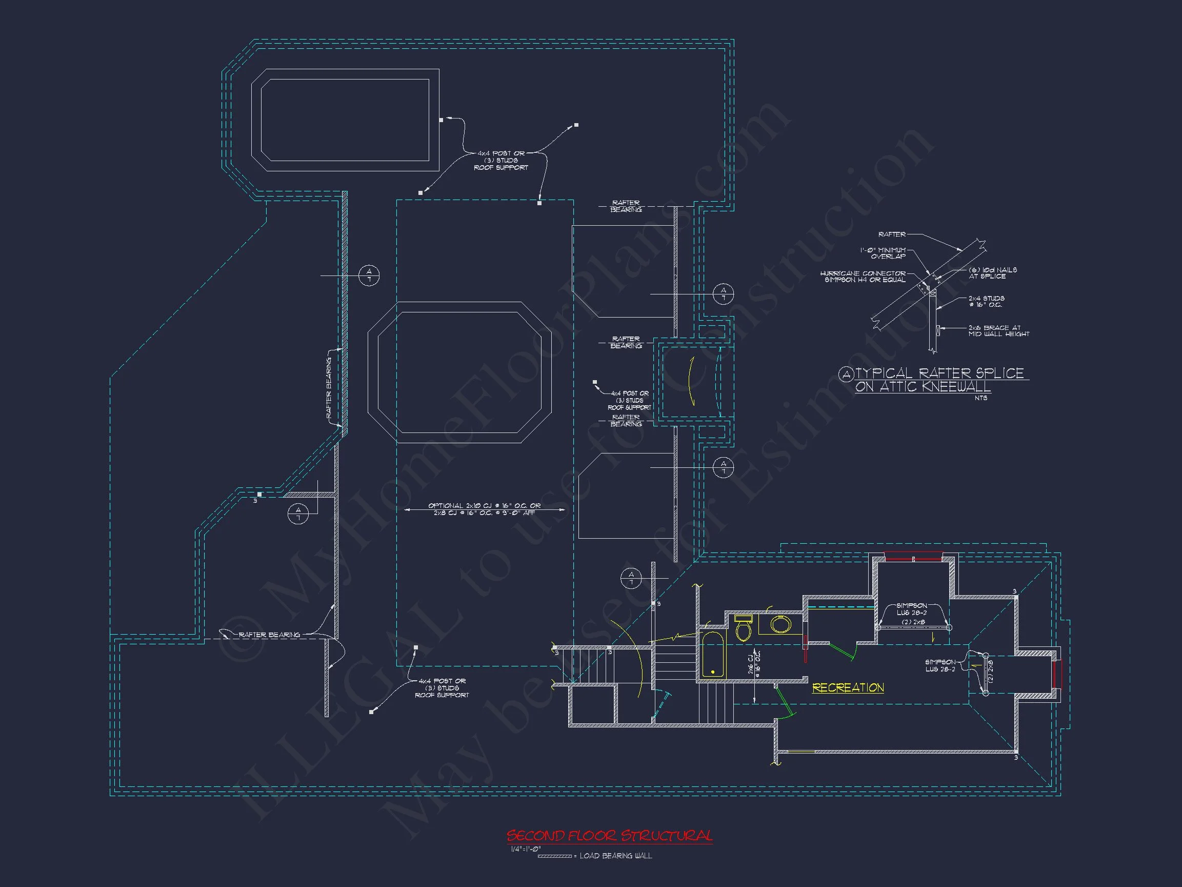 Traditional house Plan with 2 Floors & Spacious Floor Plan
