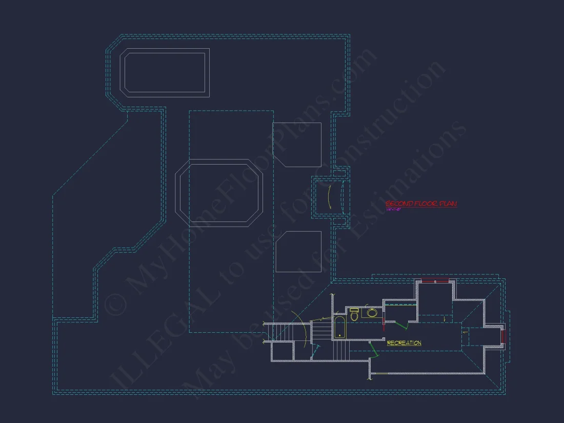 Traditional house Plan with 2 Floors & Spacious Floor Plan