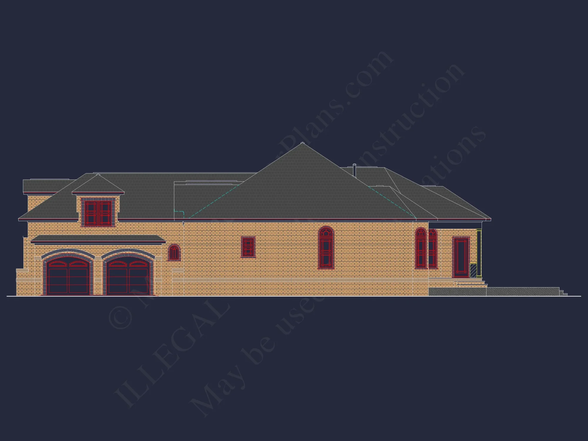 Traditional house Plan with 2 Floors & Spacious Floor Plan