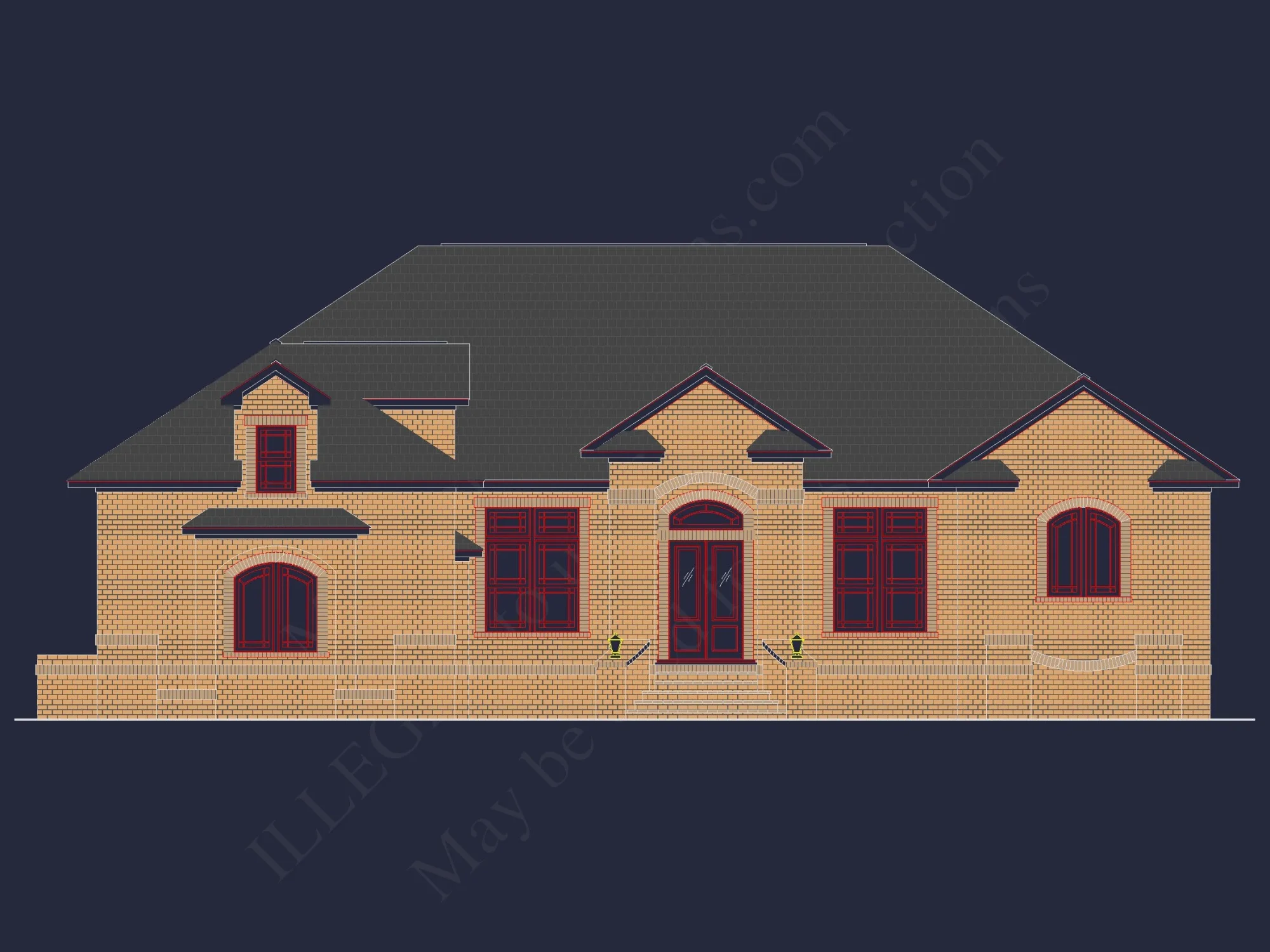 Traditional house Plan with 2 Floors & Spacious Floor Plan