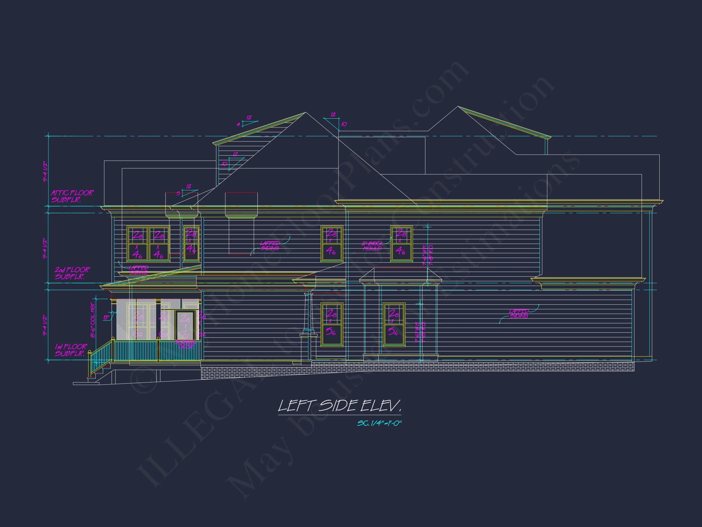 Craftsman house Plan with Spacious Floor Design and CAD Blueprints