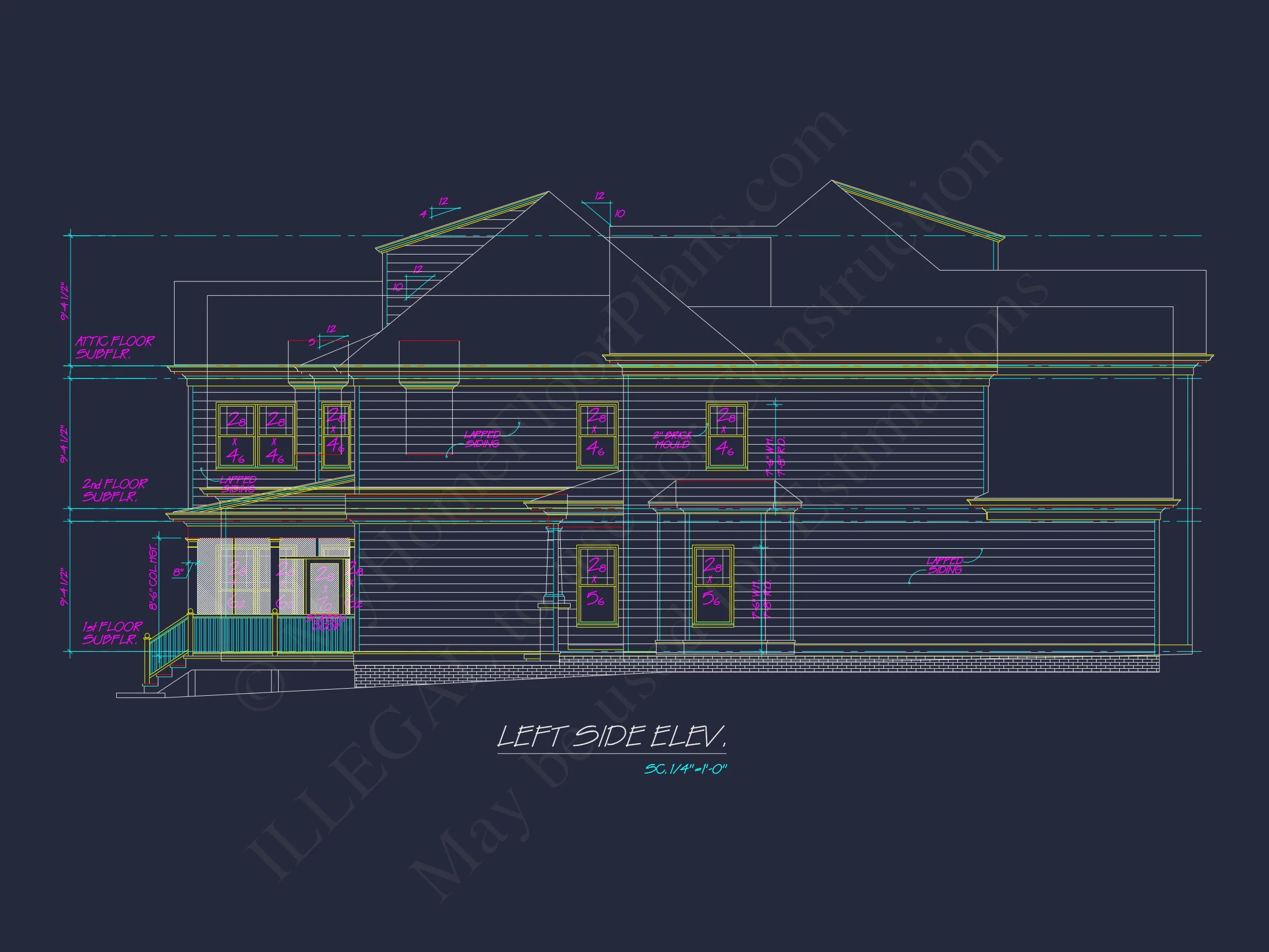 Craftsman house Plan with Spacious Floor Design and CAD Blueprints