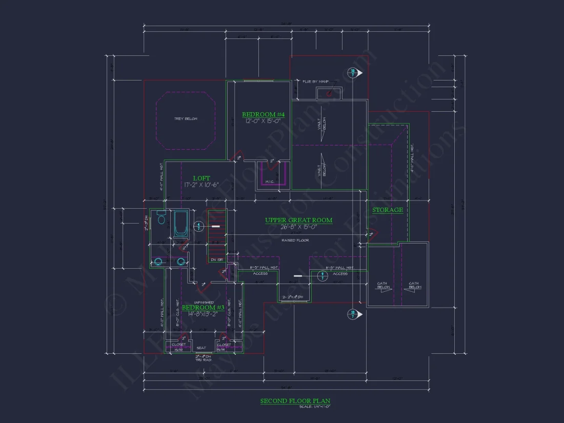 Elegant house Floor Plan: 2-Story Traditional Design with 4 Bedrooms