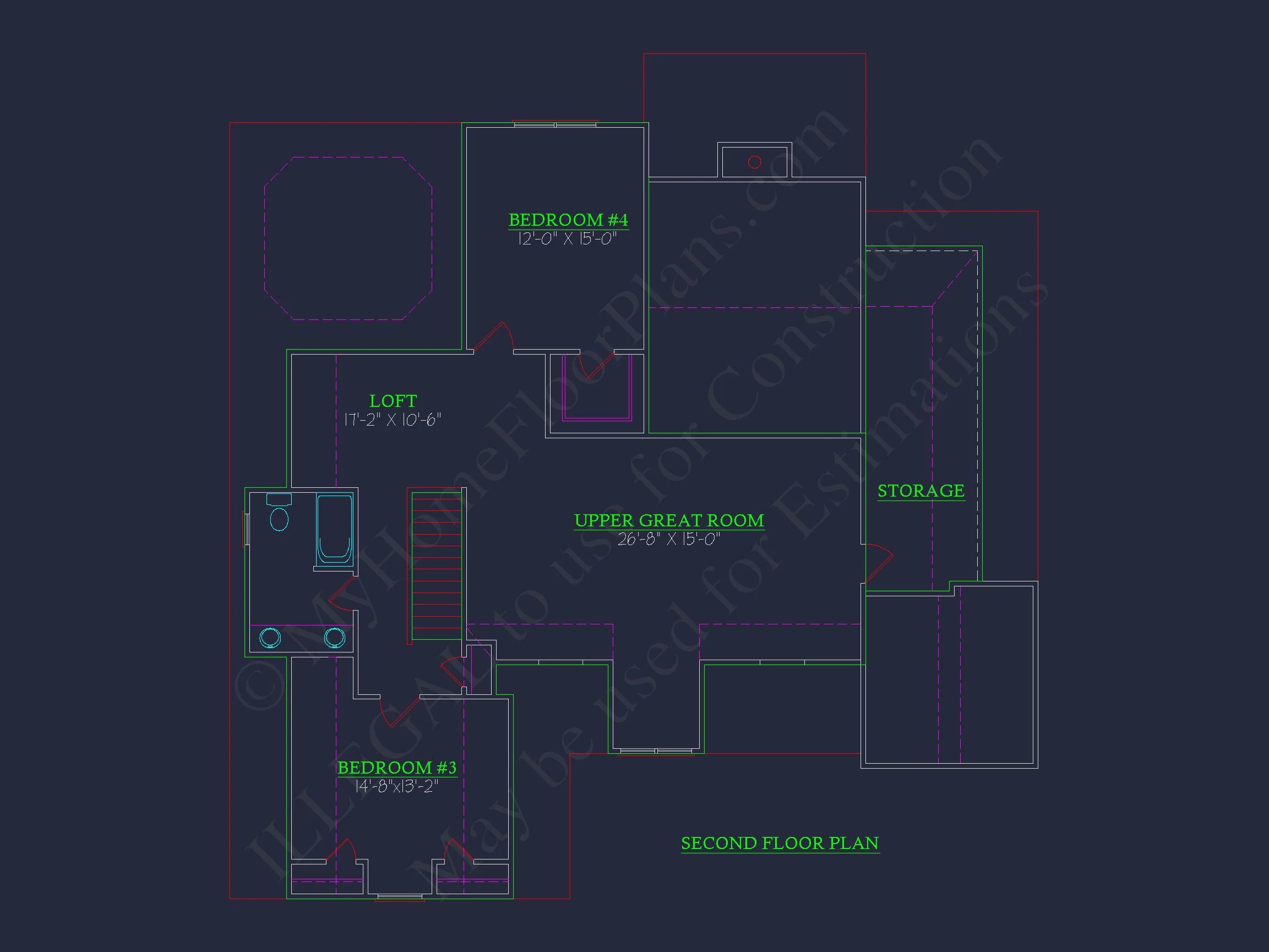 Elegant house Floor Plan: 2-Story Traditional Design with 4 Bedrooms