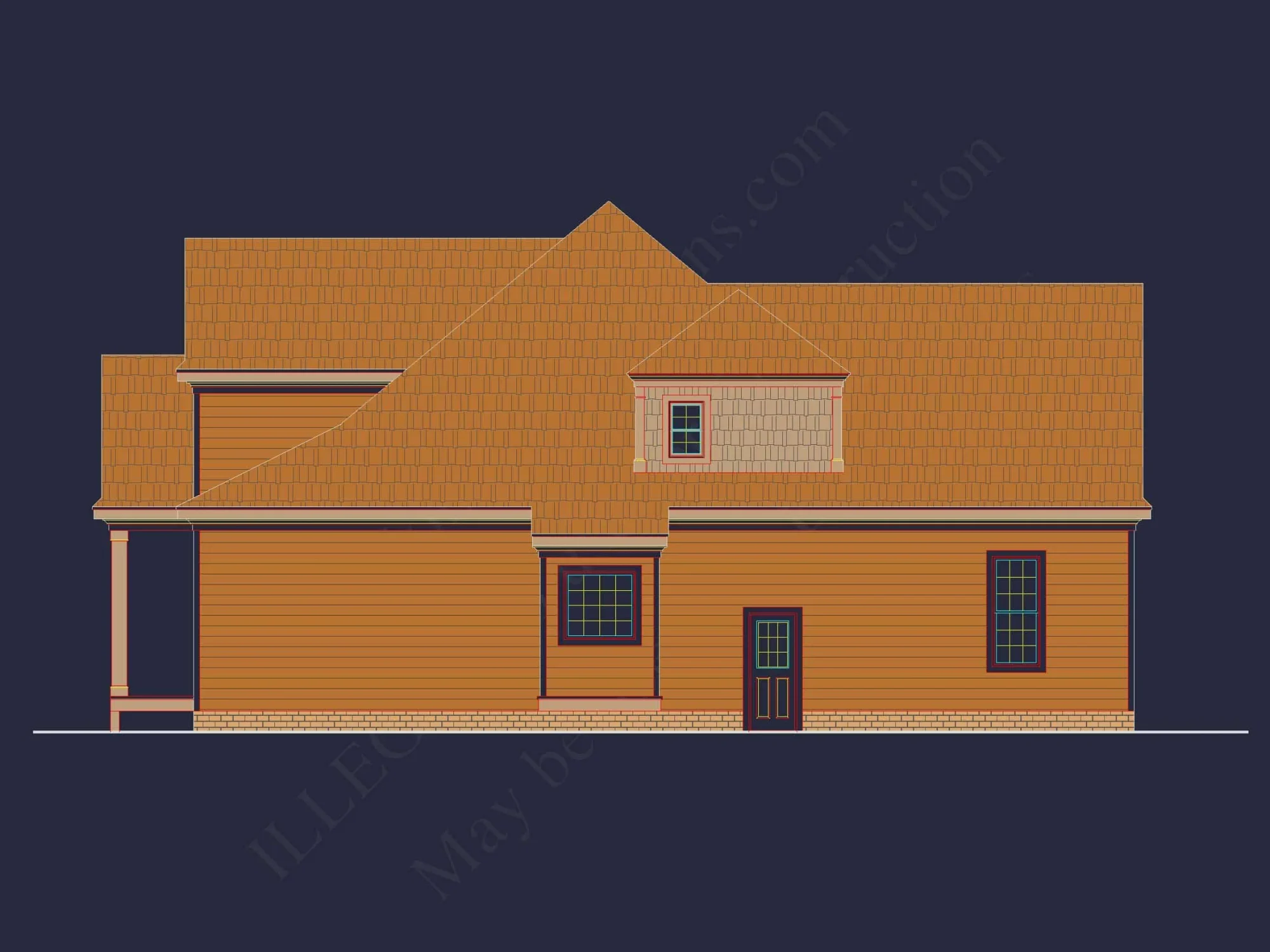 Elegant house Floor Plan: 2-Story Traditional Design with 4 Bedrooms