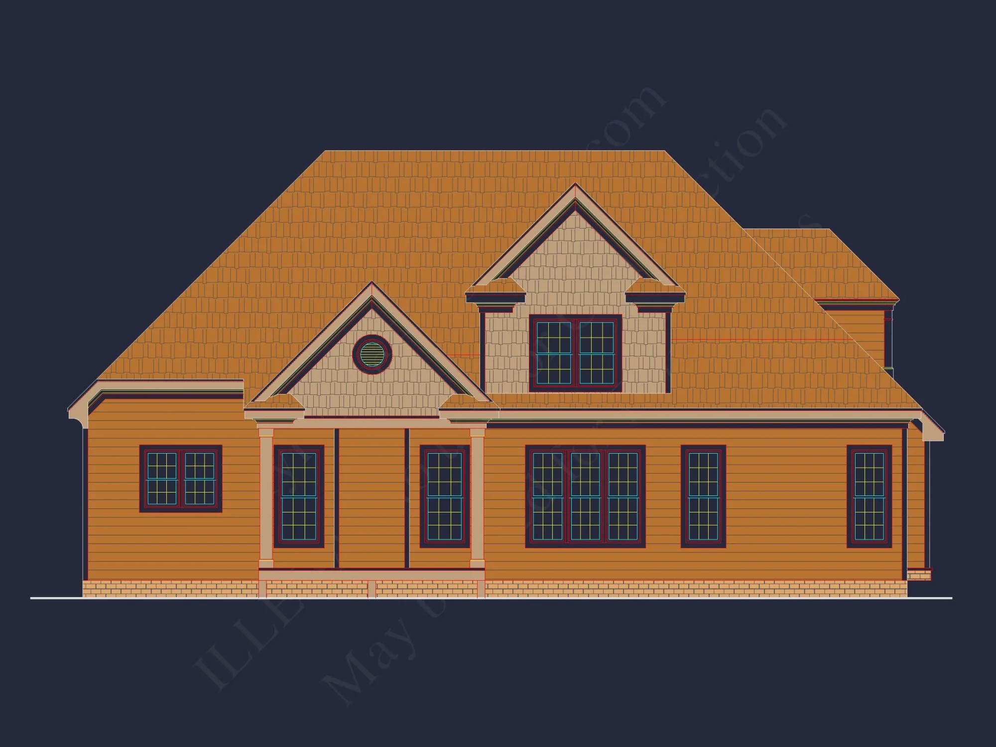 Elegant house Floor Plan: 2-Story Traditional Design with 4 Bedrooms