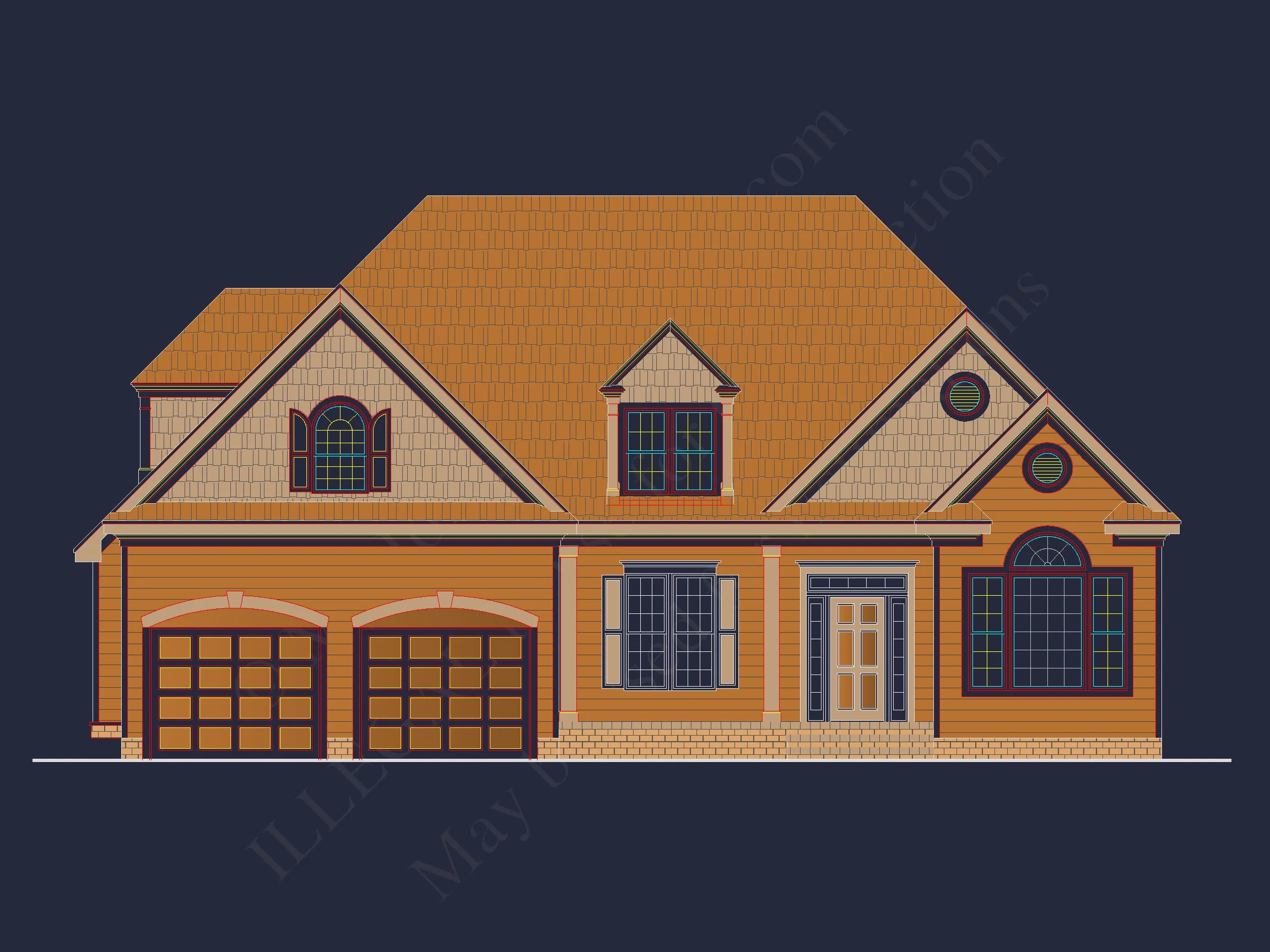 Elegant house Floor Plan: 2-Story Traditional Design with 4 Bedrooms