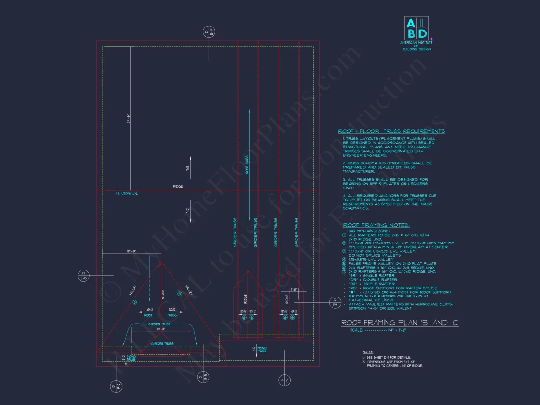 Classic Suburban house Plan with 2-Story Design and CAD Blueprint