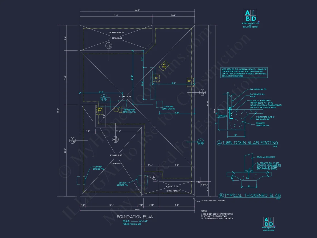 Classic Suburban house Plan with 2-Story Design and CAD Blueprint