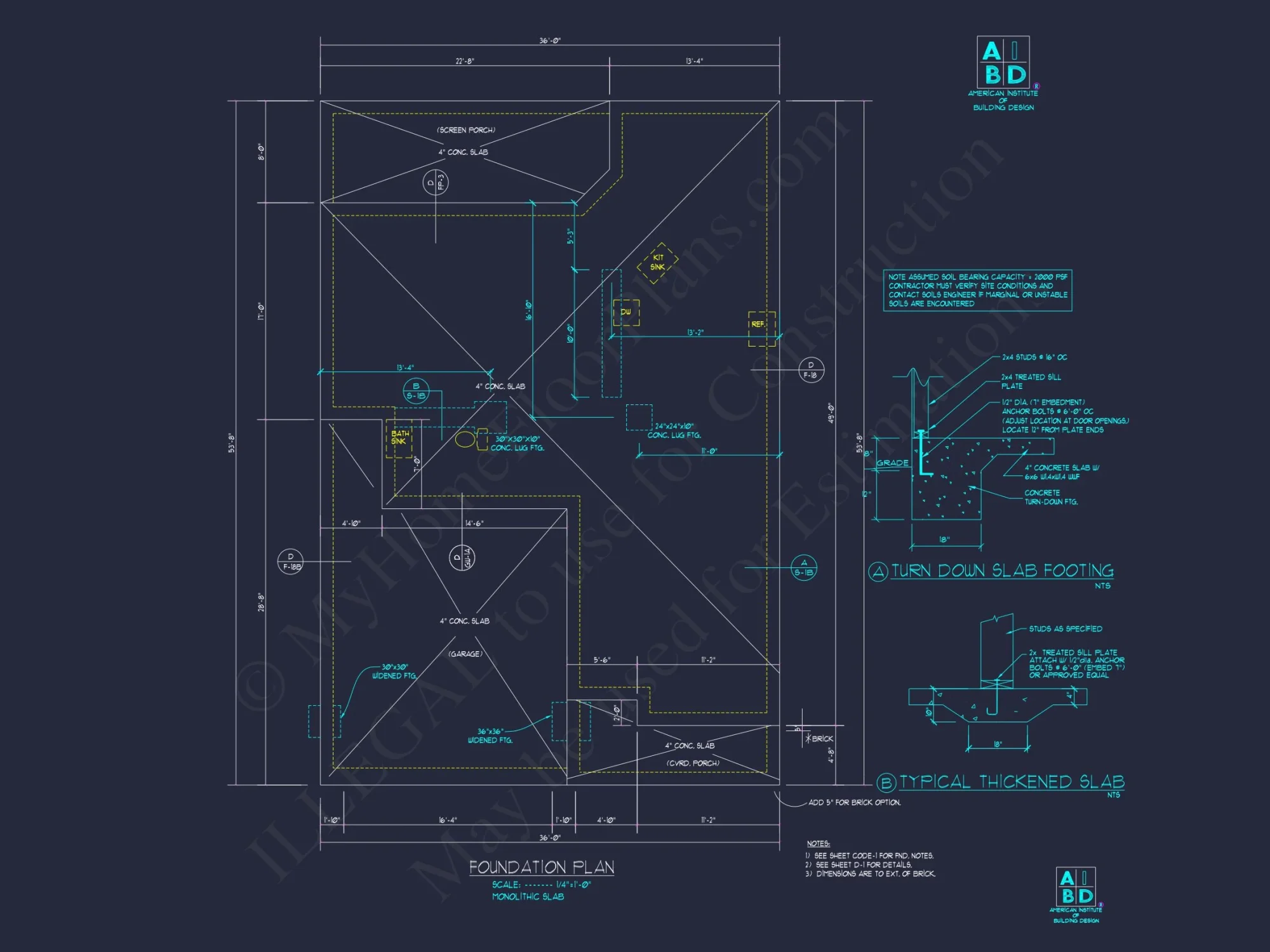 Classic Suburban house Plan with 2-Story Design and CAD Blueprint
