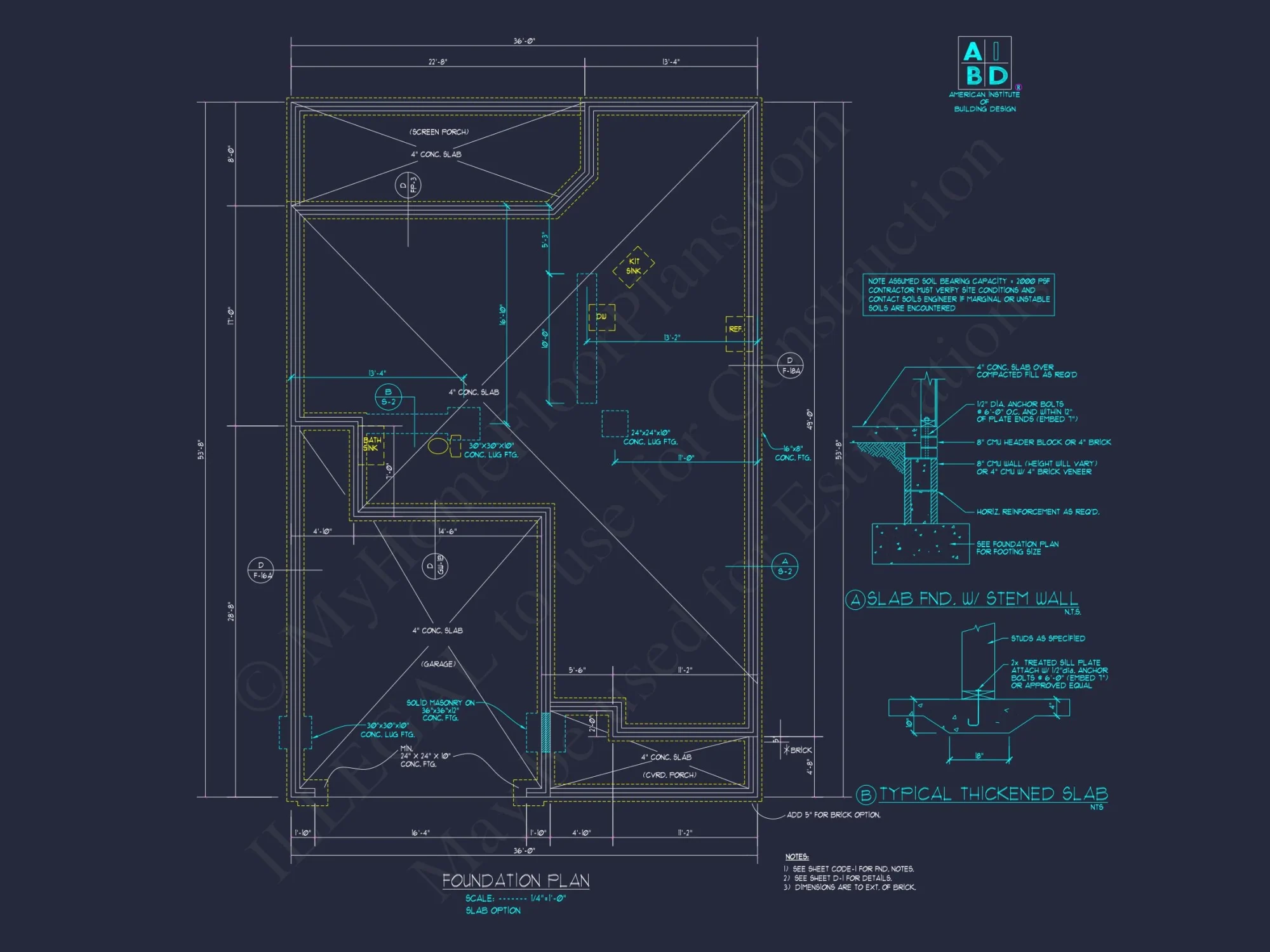 Classic Suburban house Plan with 2-Story Design and CAD Blueprint
