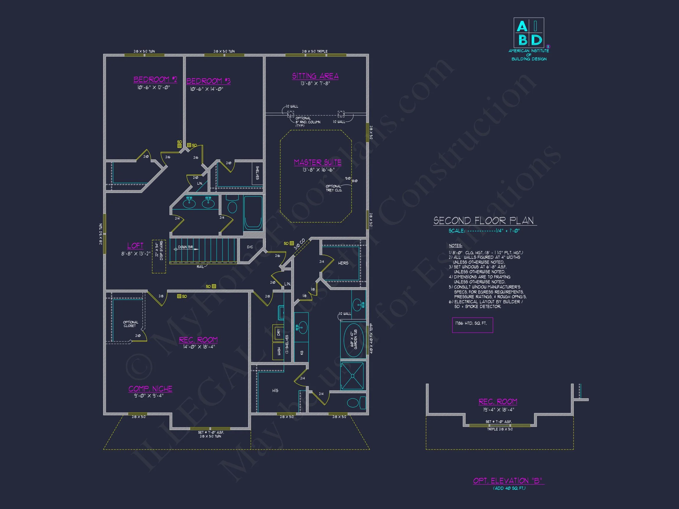 Classic Suburban house Plan with 2-Story Design and CAD Blueprint
