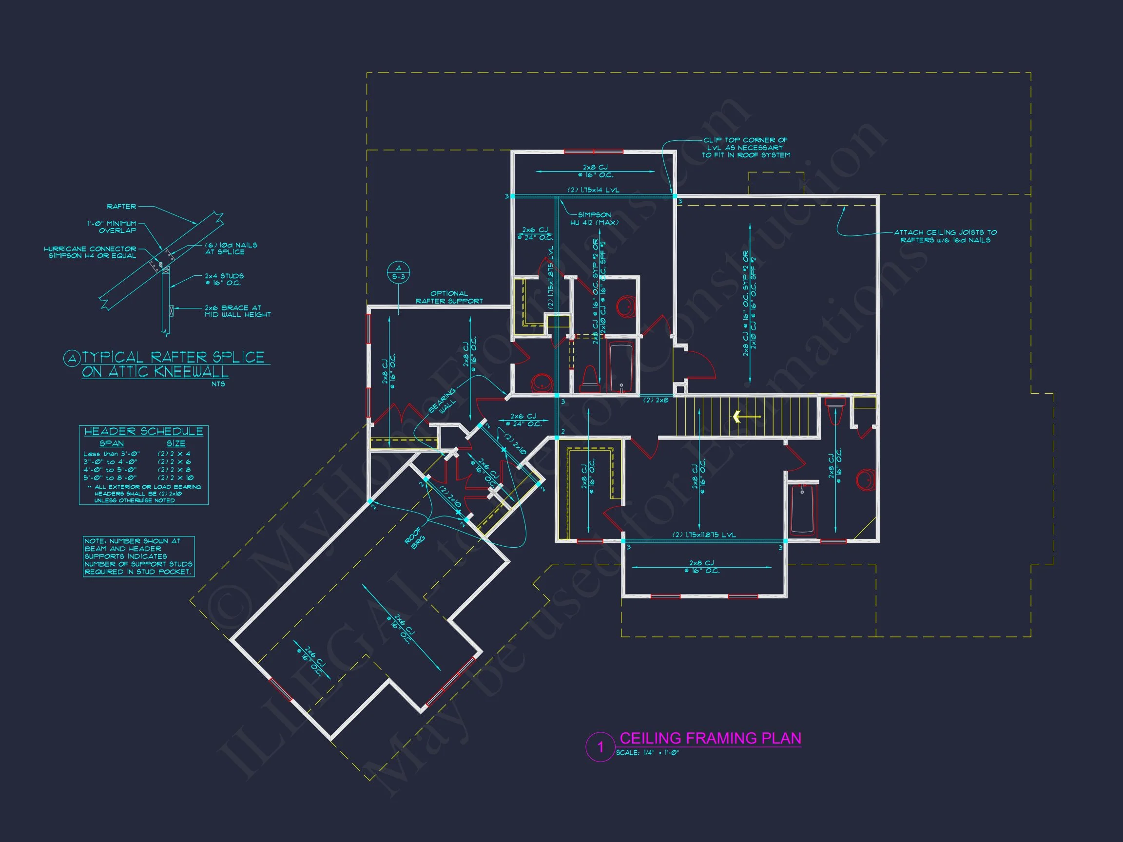 Stunning 2-Story house Plan with 3 Bedrooms and CAD Designs