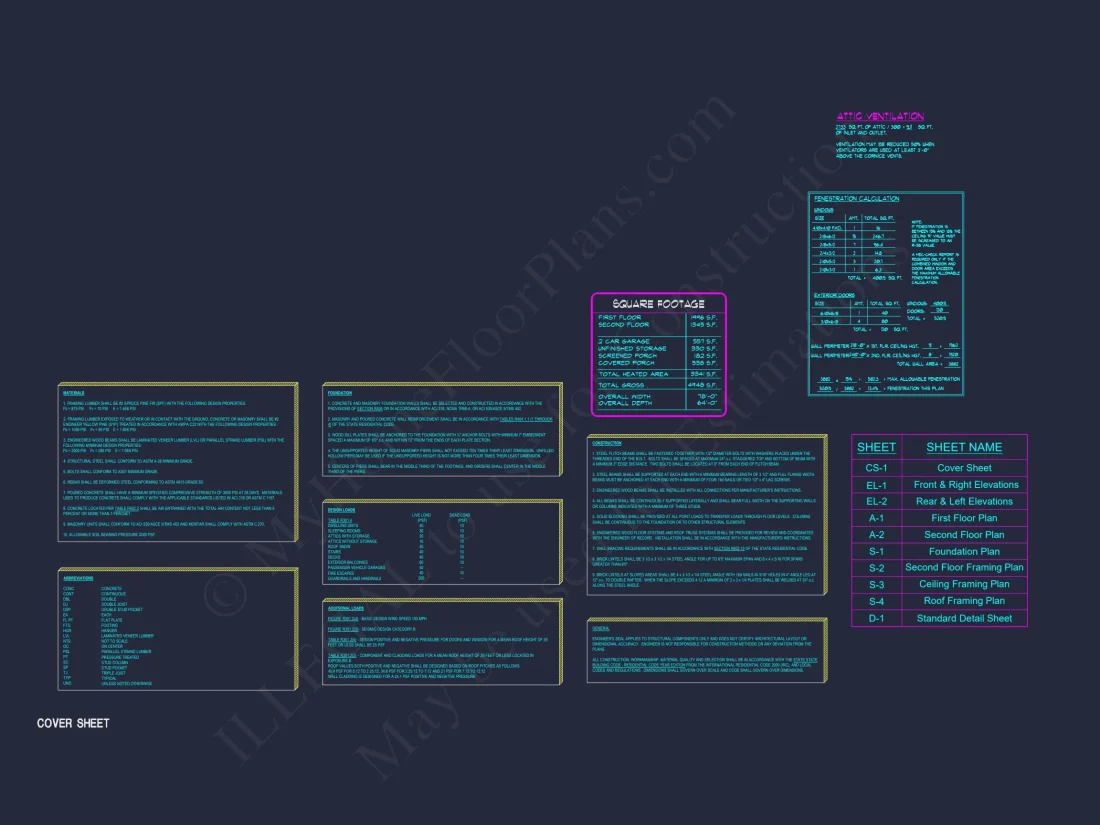 Stunning 2-Story house Plan with 3 Bedrooms and CAD Designs