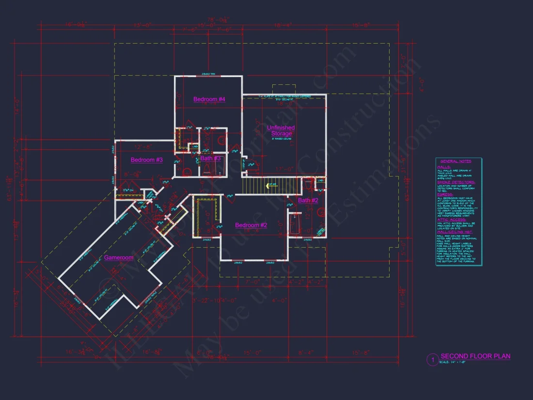 Stunning 2-Story house Plan with 3 Bedrooms and CAD Designs