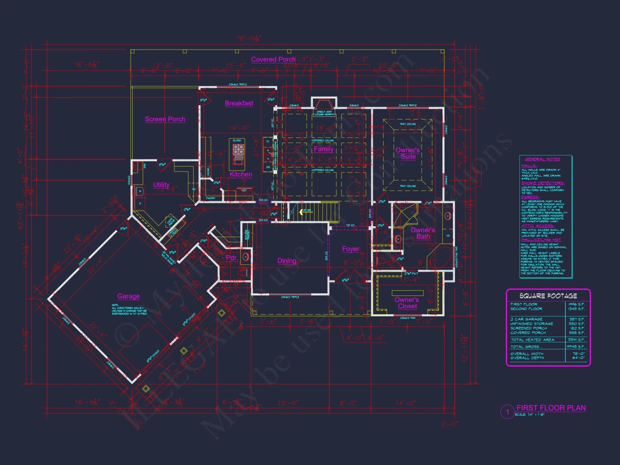 Stunning 2-Story house Plan with 3 Bedrooms and CAD Designs