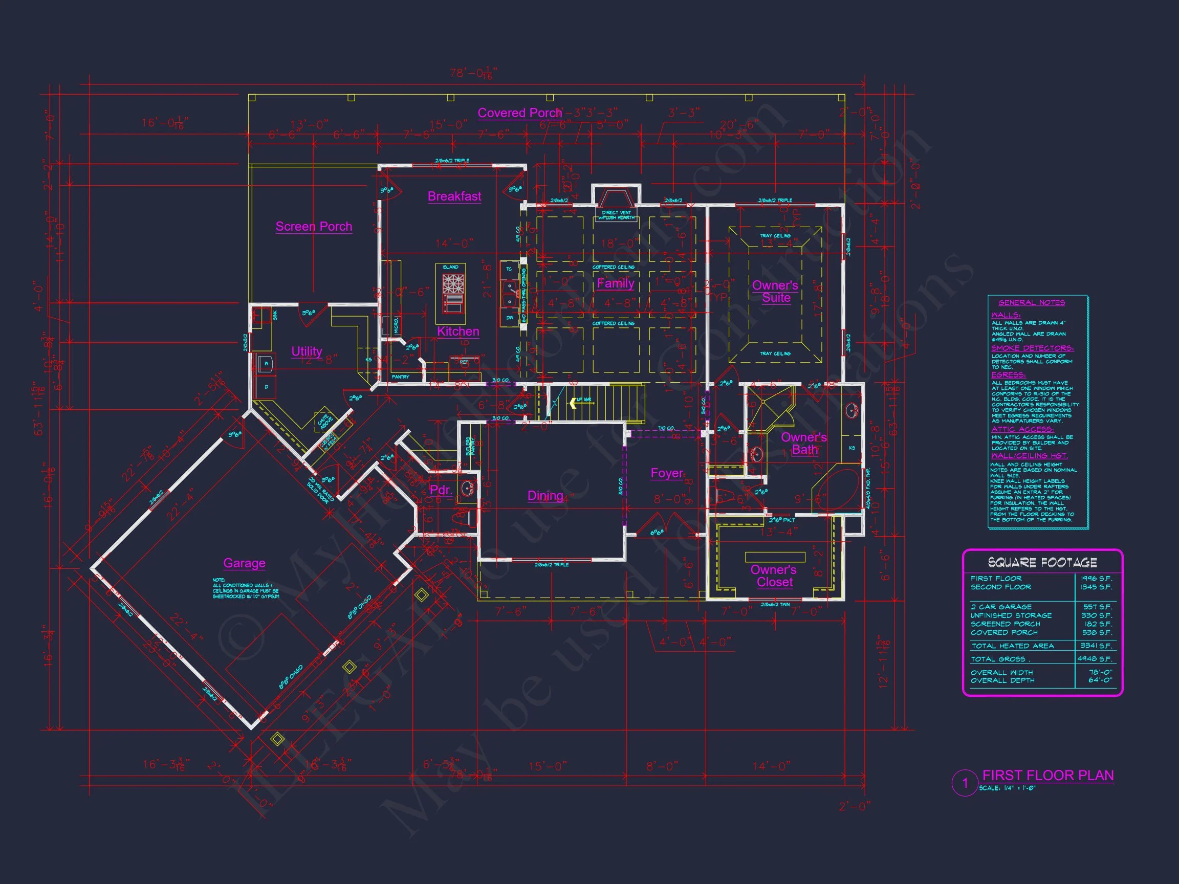 Stunning 2-Story house Plan with 3 Bedrooms and CAD Designs
