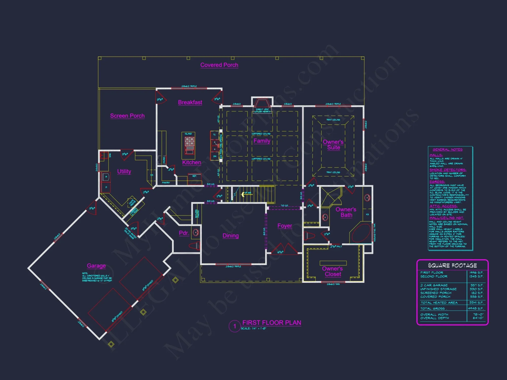 Stunning 2-Story house Plan with 3 Bedrooms and CAD Designs