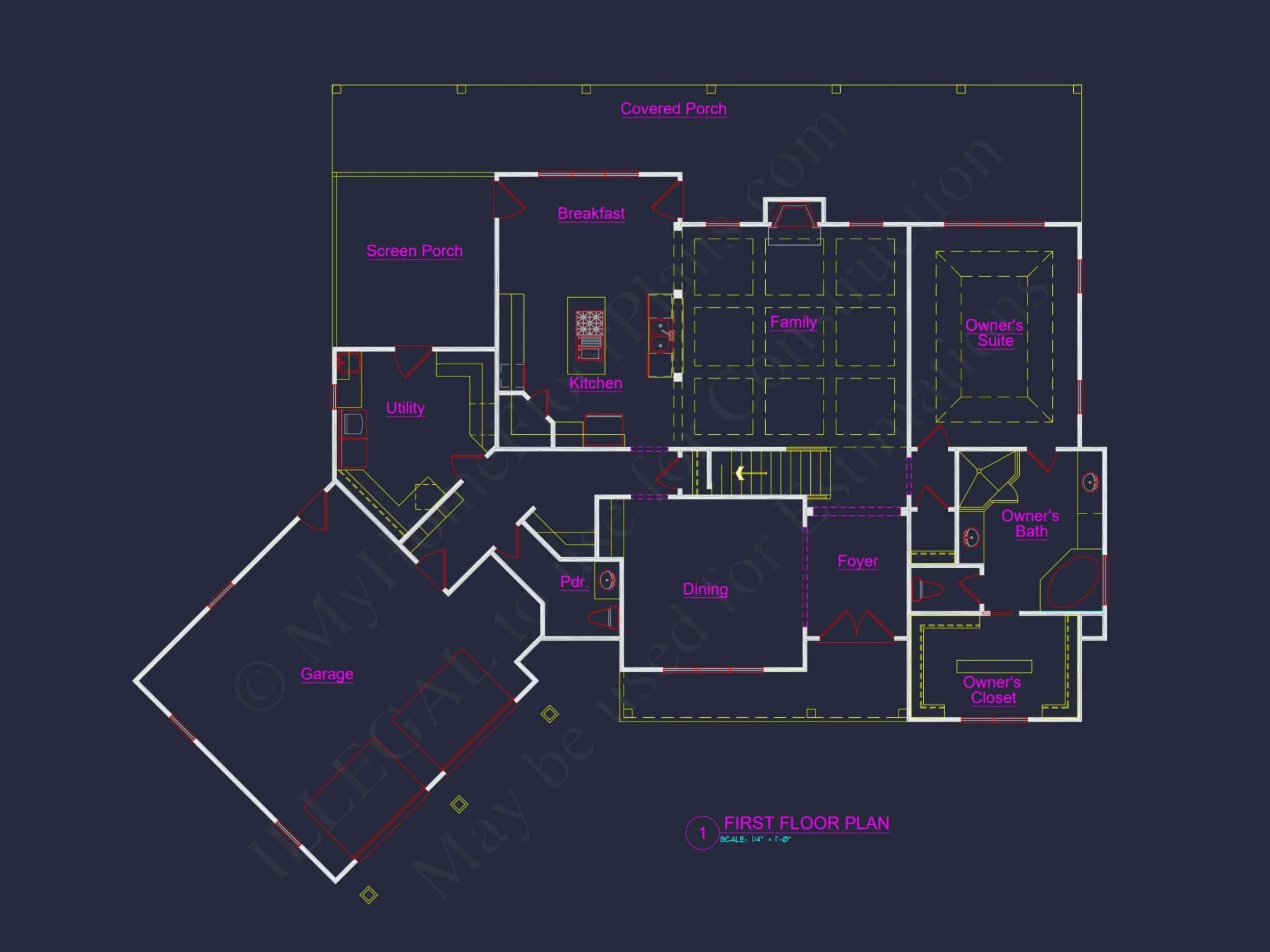 Stunning 2-Story house Plan with 3 Bedrooms and CAD Designs