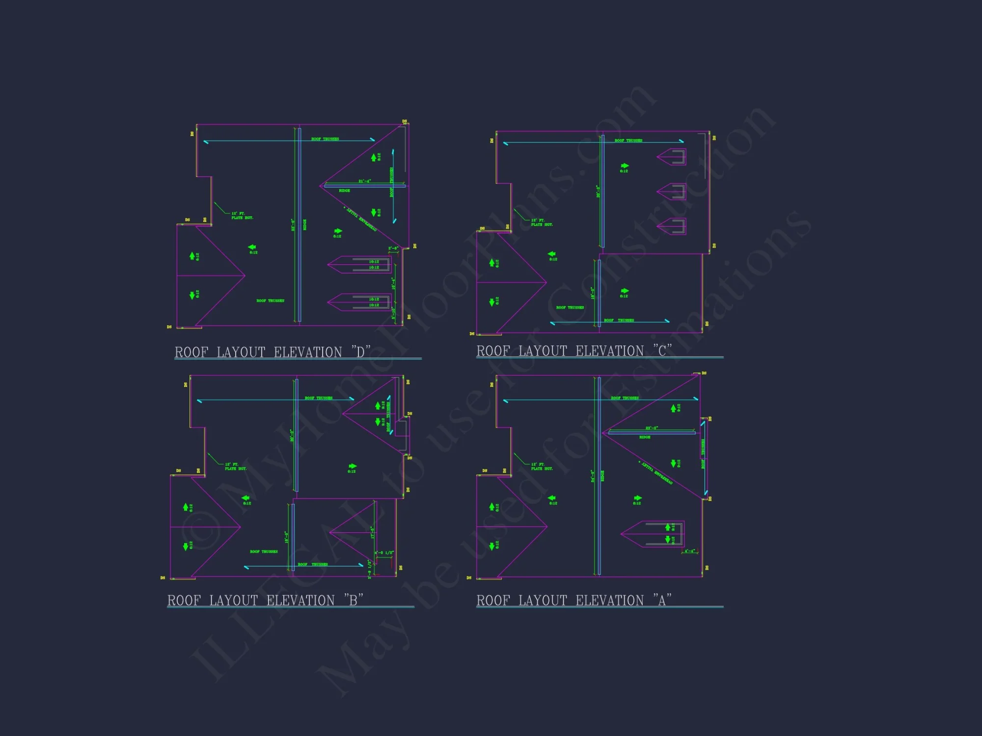 Traditional house Plan with CAD Blueprint