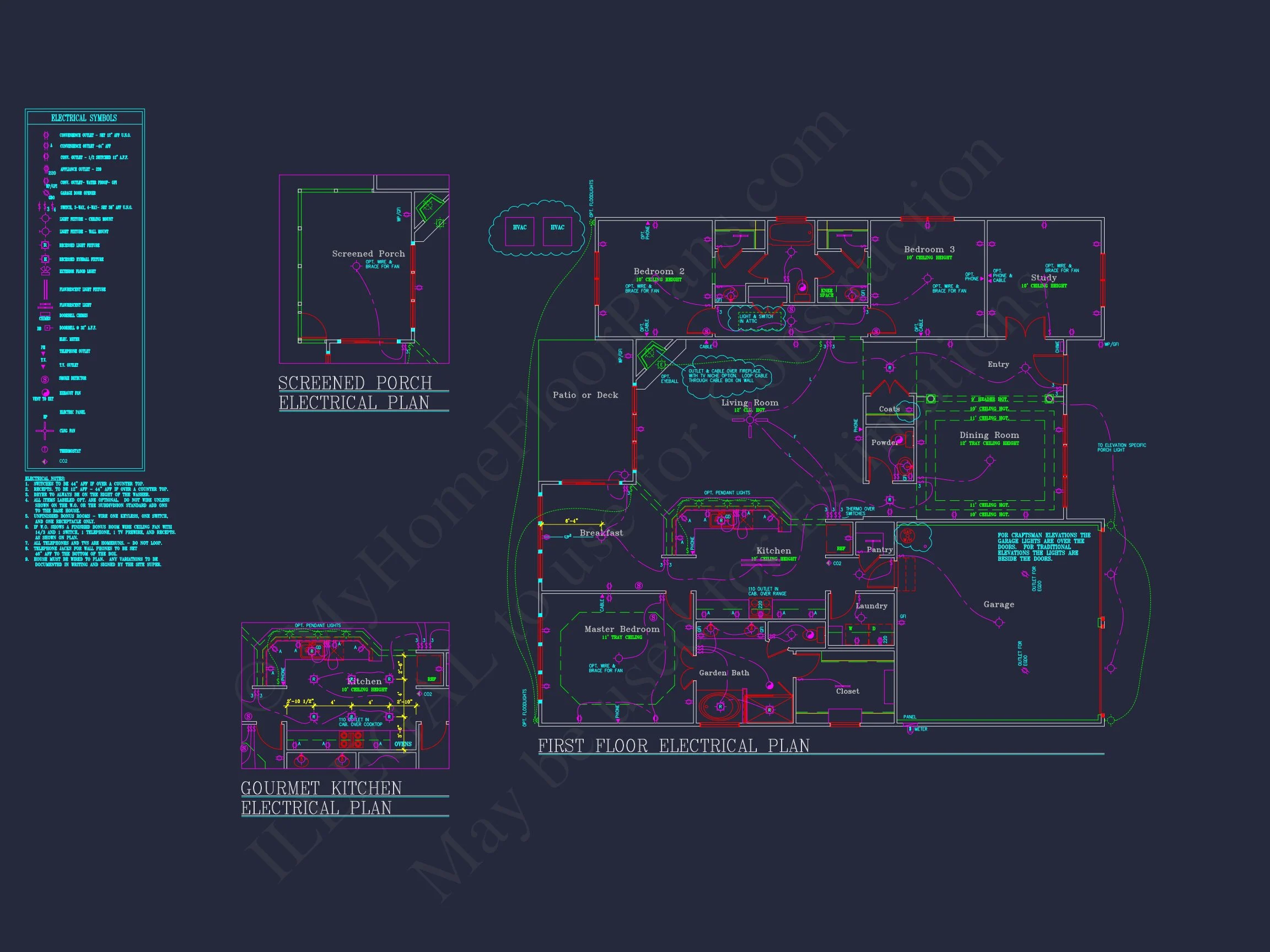 Traditional house Plan with CAD Blueprint