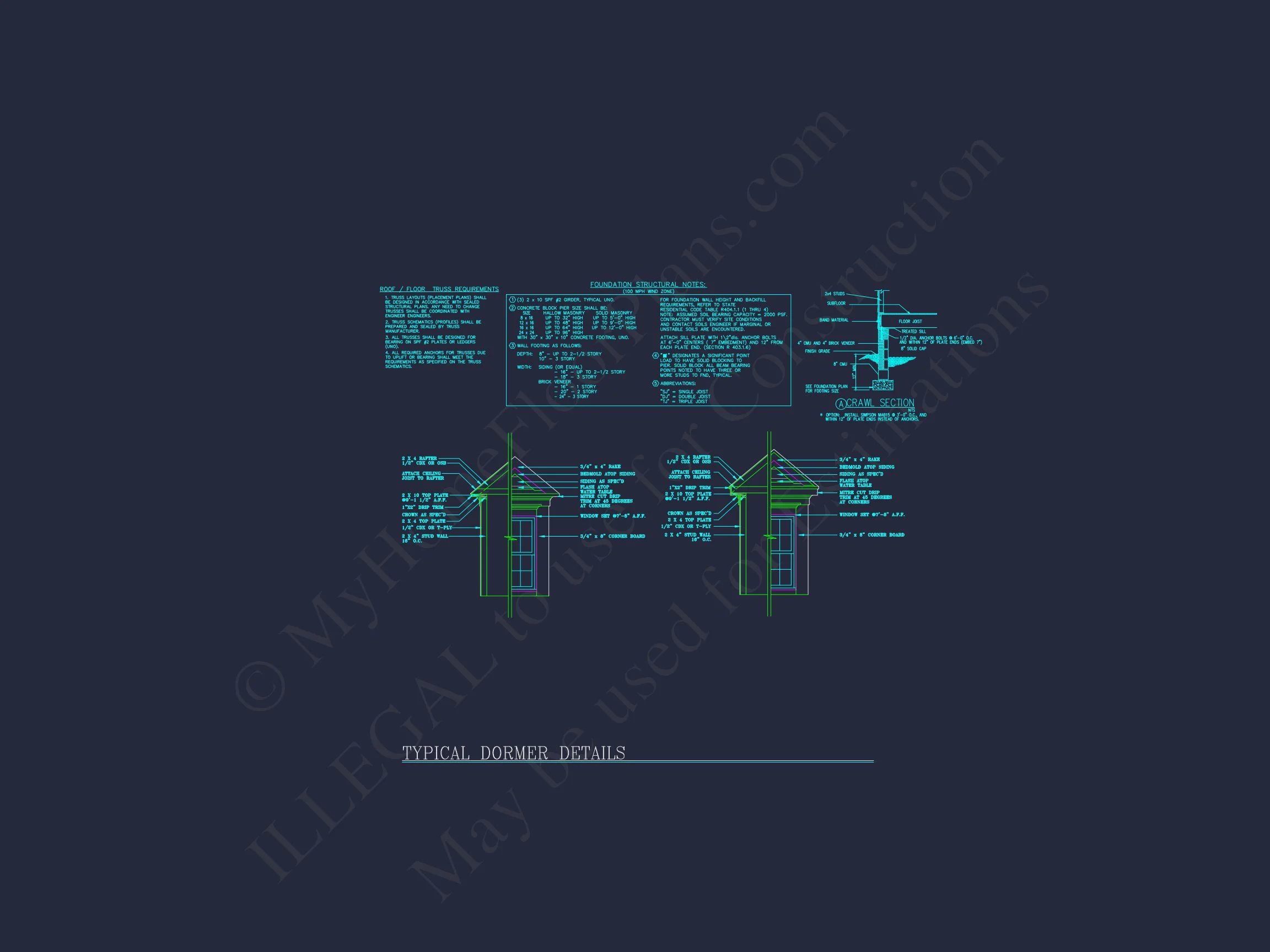 Traditional house Plan with CAD Blueprint