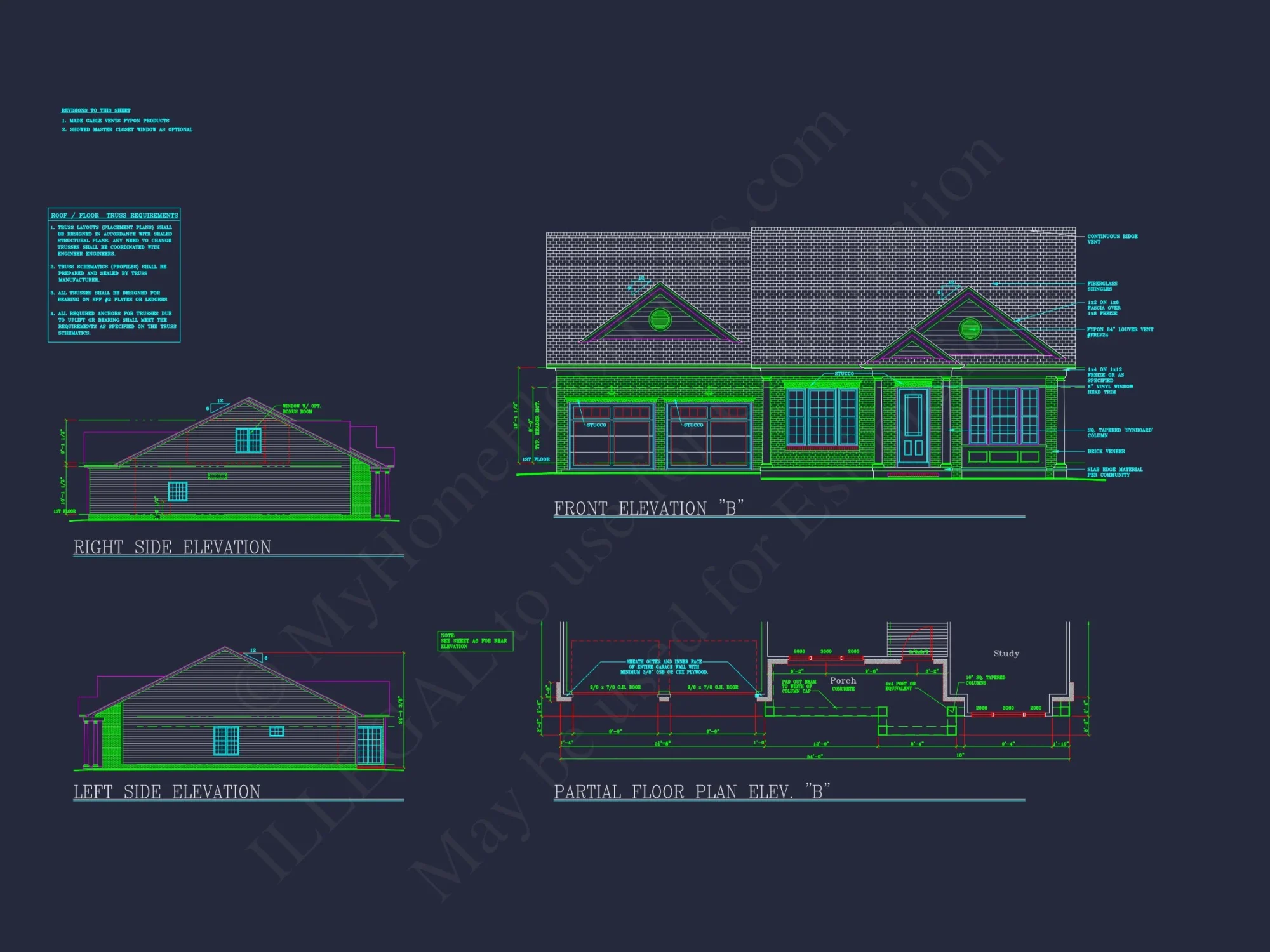 Traditional house Plan with CAD Blueprint