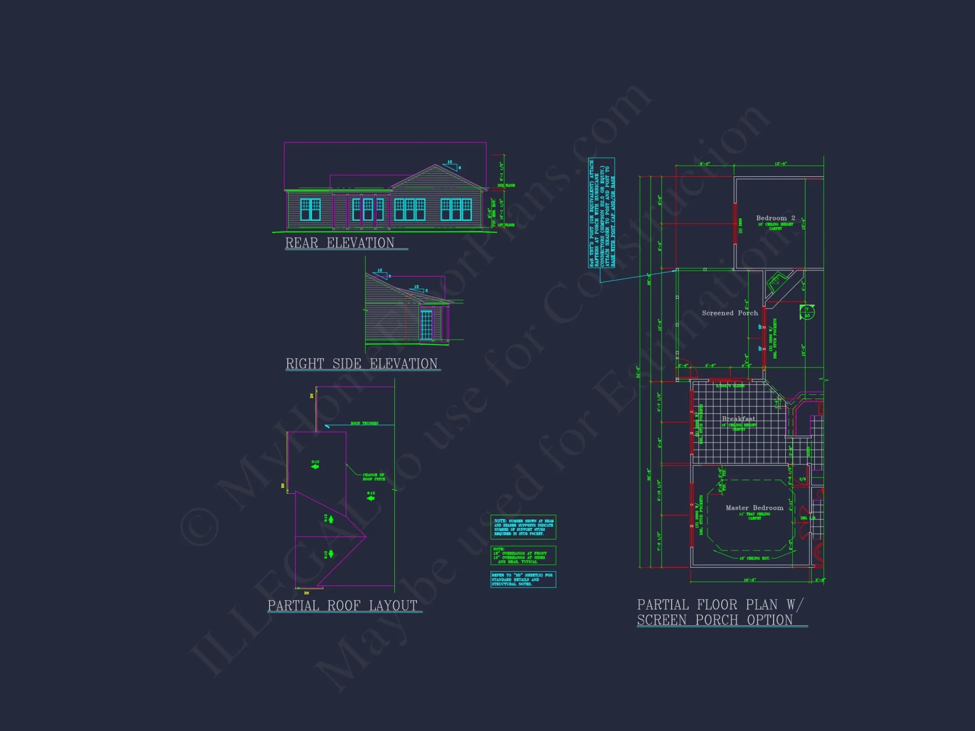 Traditional house Plan with CAD Blueprint