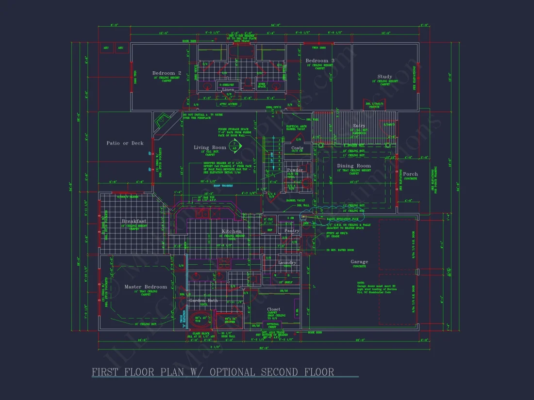 Spacious 54' x 54' Design